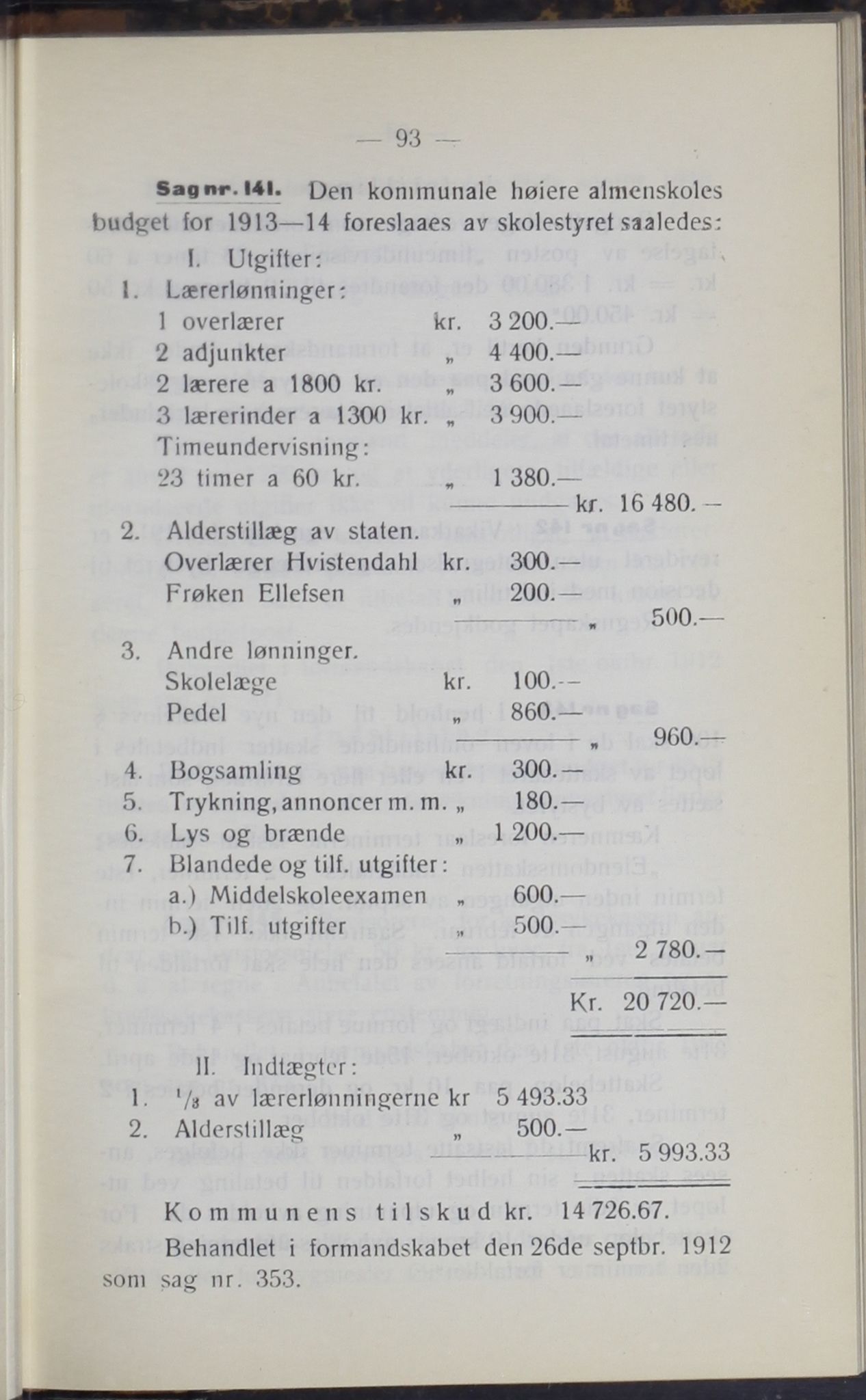 Narvik kommune. Formannskap , AIN/K-18050.150/A/Ab/L0002: Møtebok, 1912