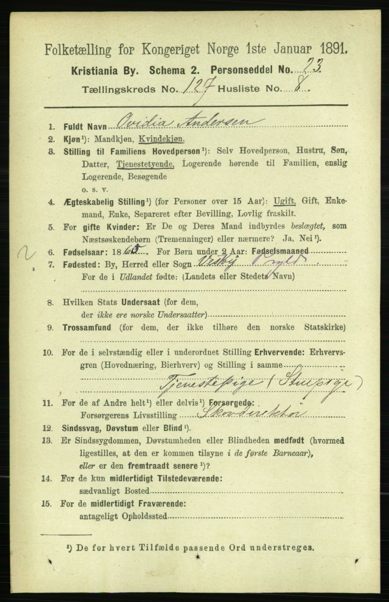 RA, 1891 census for 0301 Kristiania, 1891, p. 68123