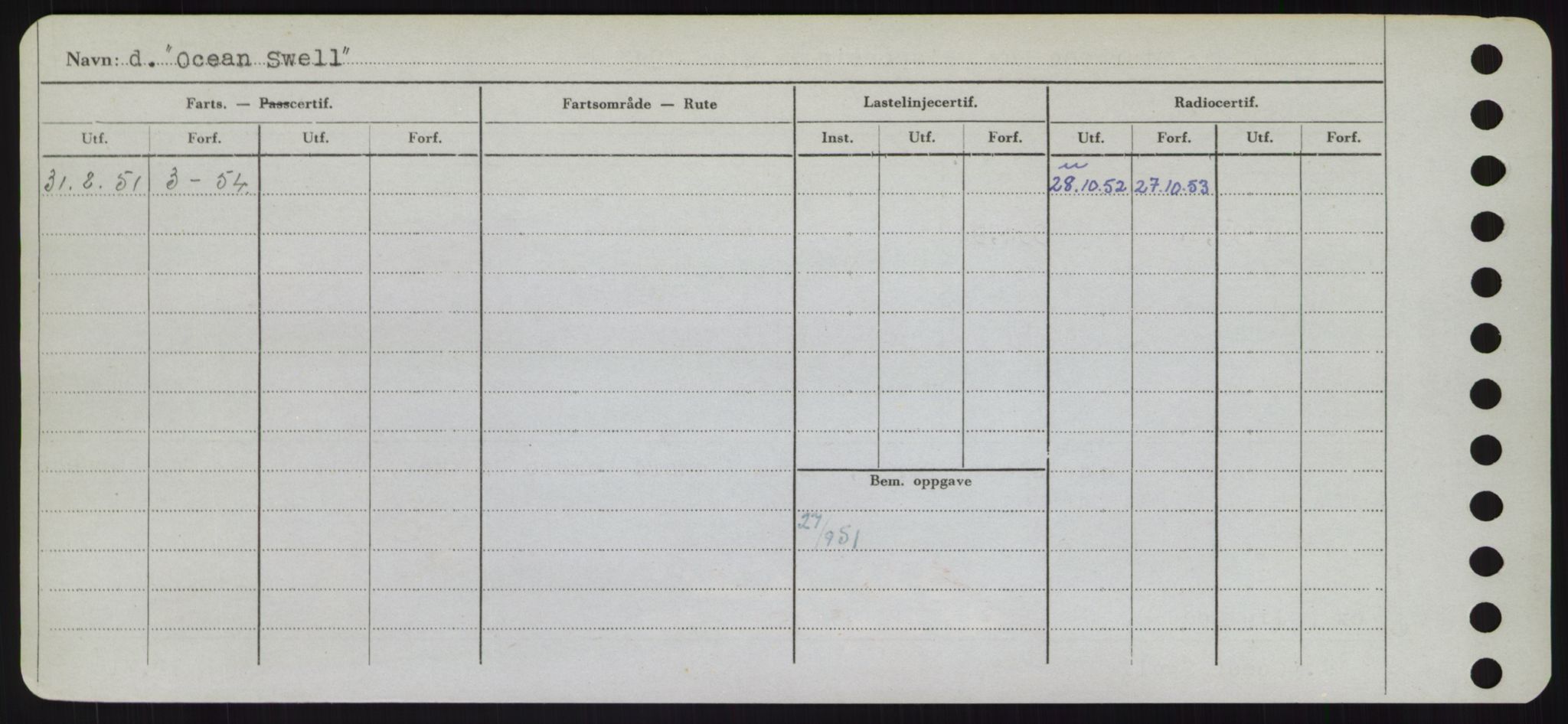 Sjøfartsdirektoratet med forløpere, Skipsmålingen, RA/S-1627/H/Hd/L0028: Fartøy, O, p. 80