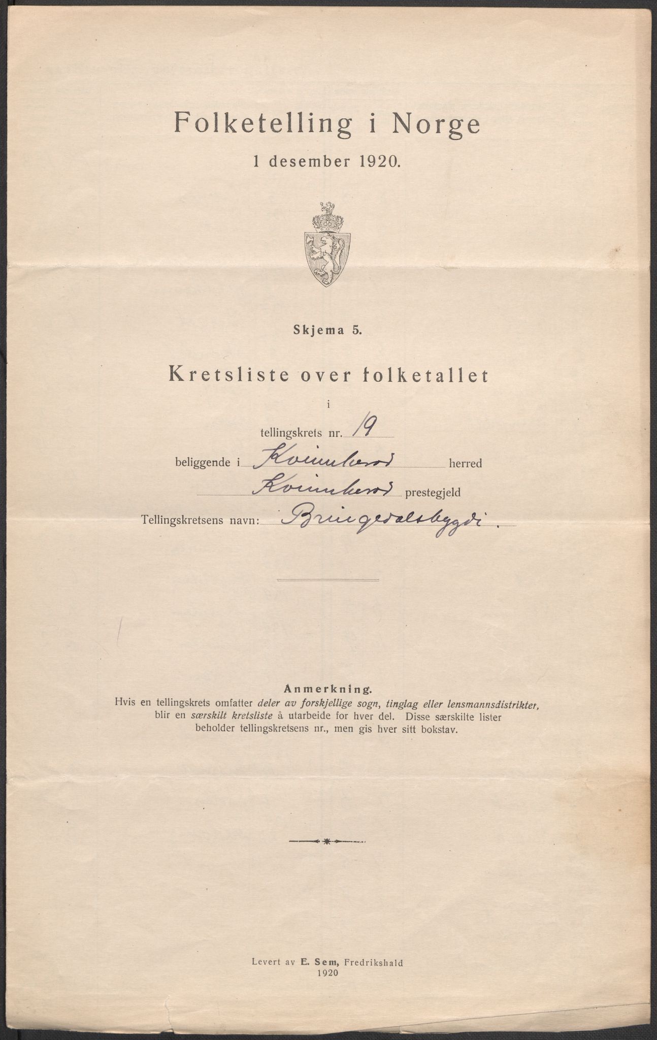 SAB, 1920 census for Kvinnherad, 1920, p. 61