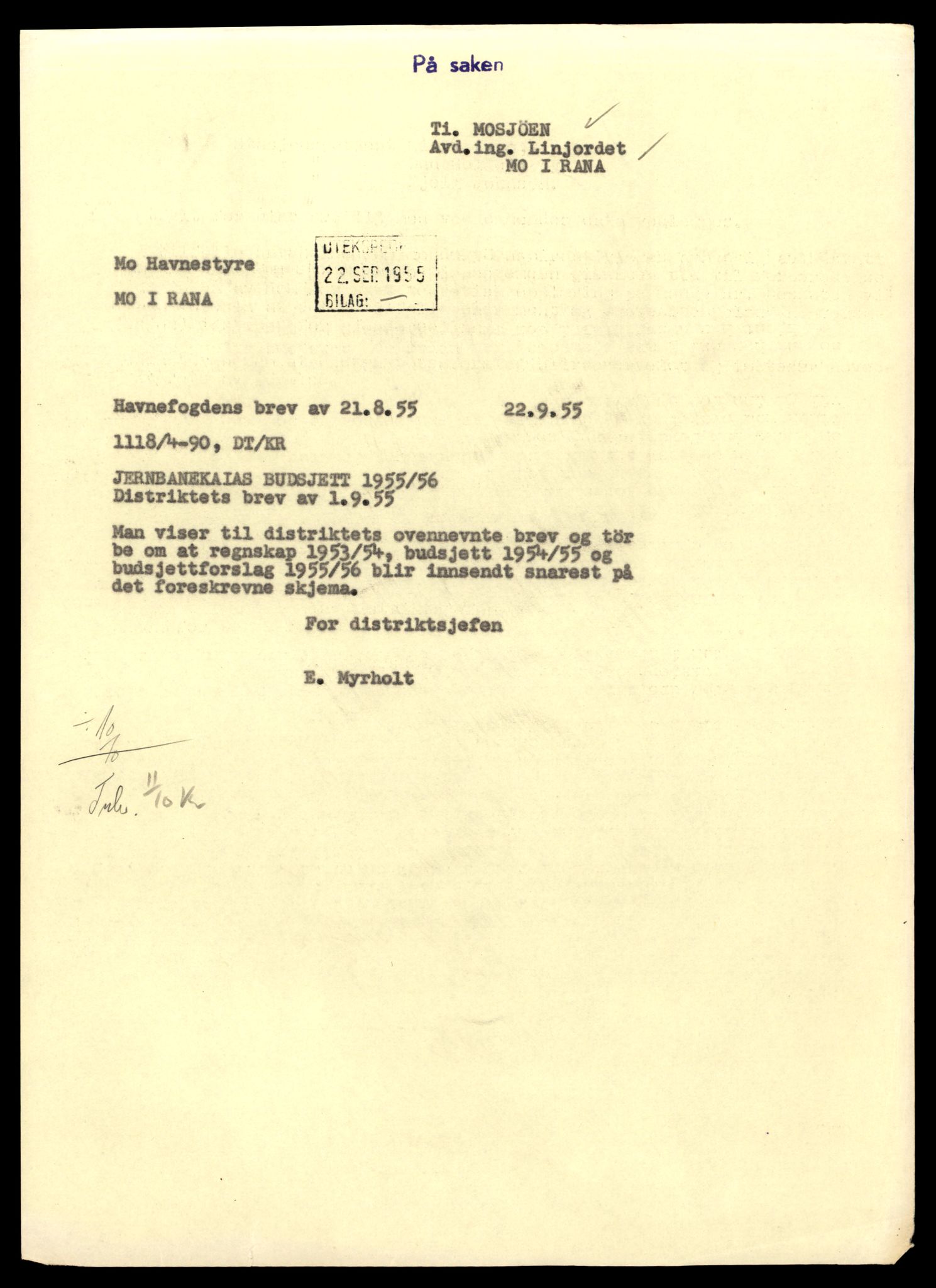 Norges statsbaner (NSB) - Trondheim distrikt, AV/SAT-A-6436/0002/Dd/L0817: --, 1953-1980, p. 1283