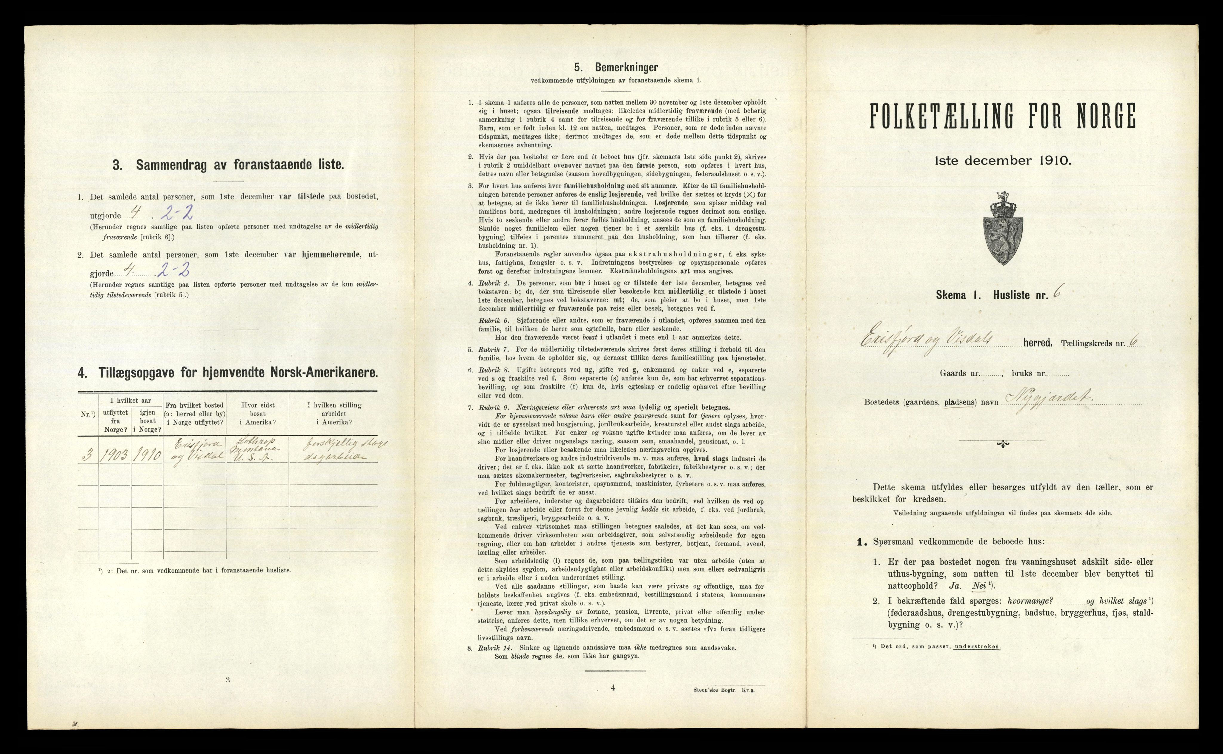 RA, 1910 census for Eresfjord og Vistdal, 1910, p. 333