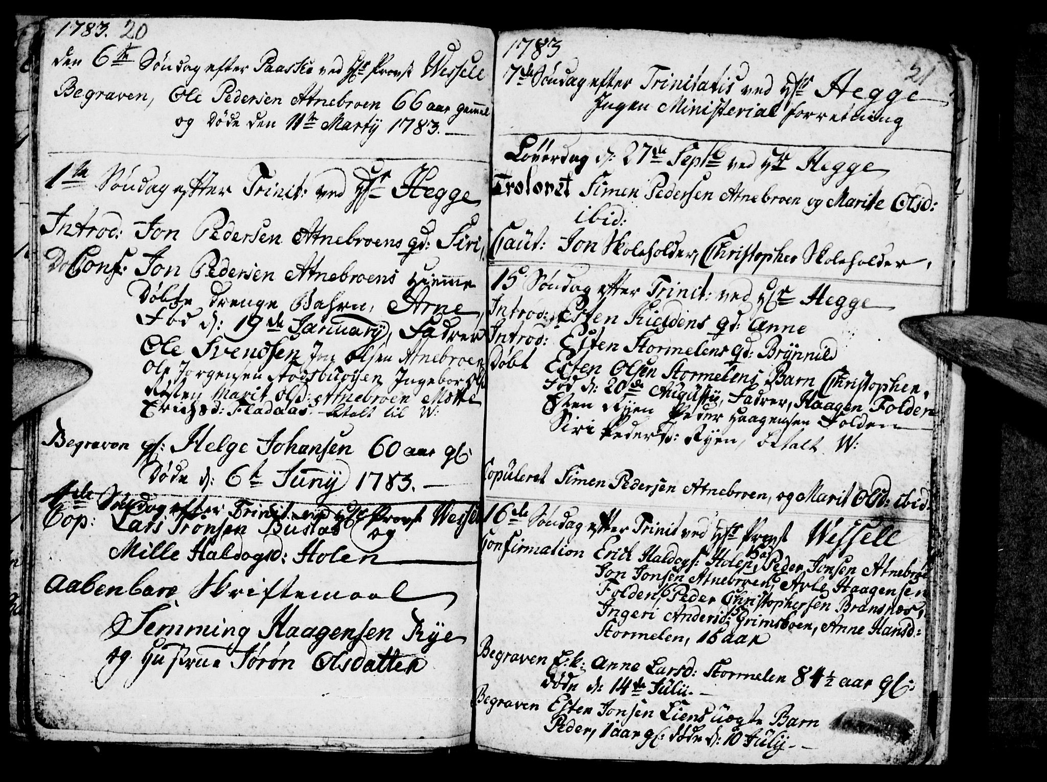Tynset prestekontor, SAH/PREST-058/H/Ha/Haa/L0011: Parish register (official) no. 11, 1779-1790, p. 20-21