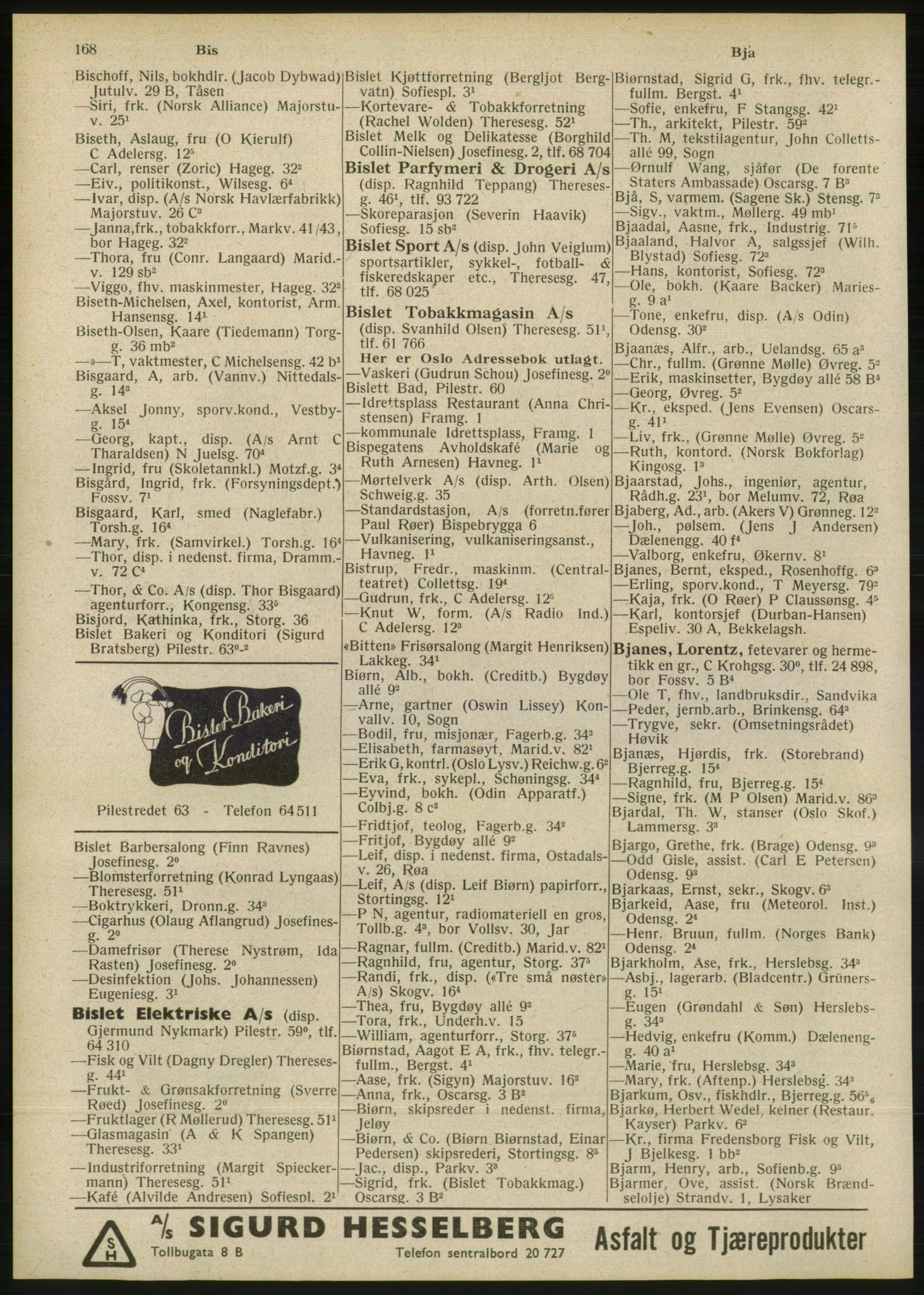 Kristiania/Oslo adressebok, PUBL/-, 1946, p. 168