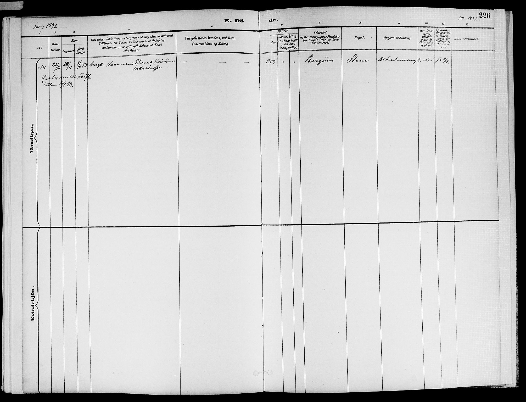 Ministerialprotokoller, klokkerbøker og fødselsregistre - Nord-Trøndelag, SAT/A-1458/773/L0617: Parish register (official) no. 773A08, 1887-1910, p. 226