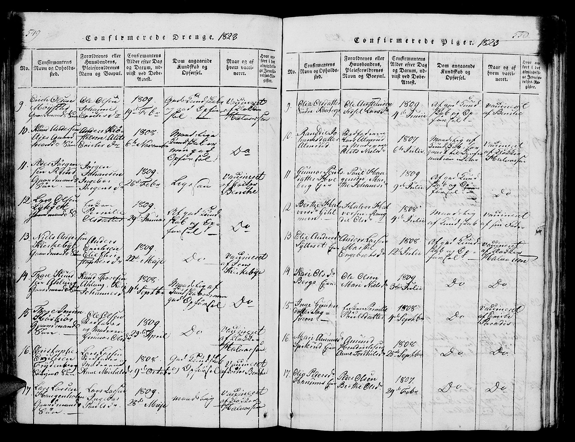 Vang prestekontor, Hedmark, AV/SAH-PREST-008/H/Ha/Hab/L0004: Parish register (copy) no. 4, 1813-1827, p. 549-550