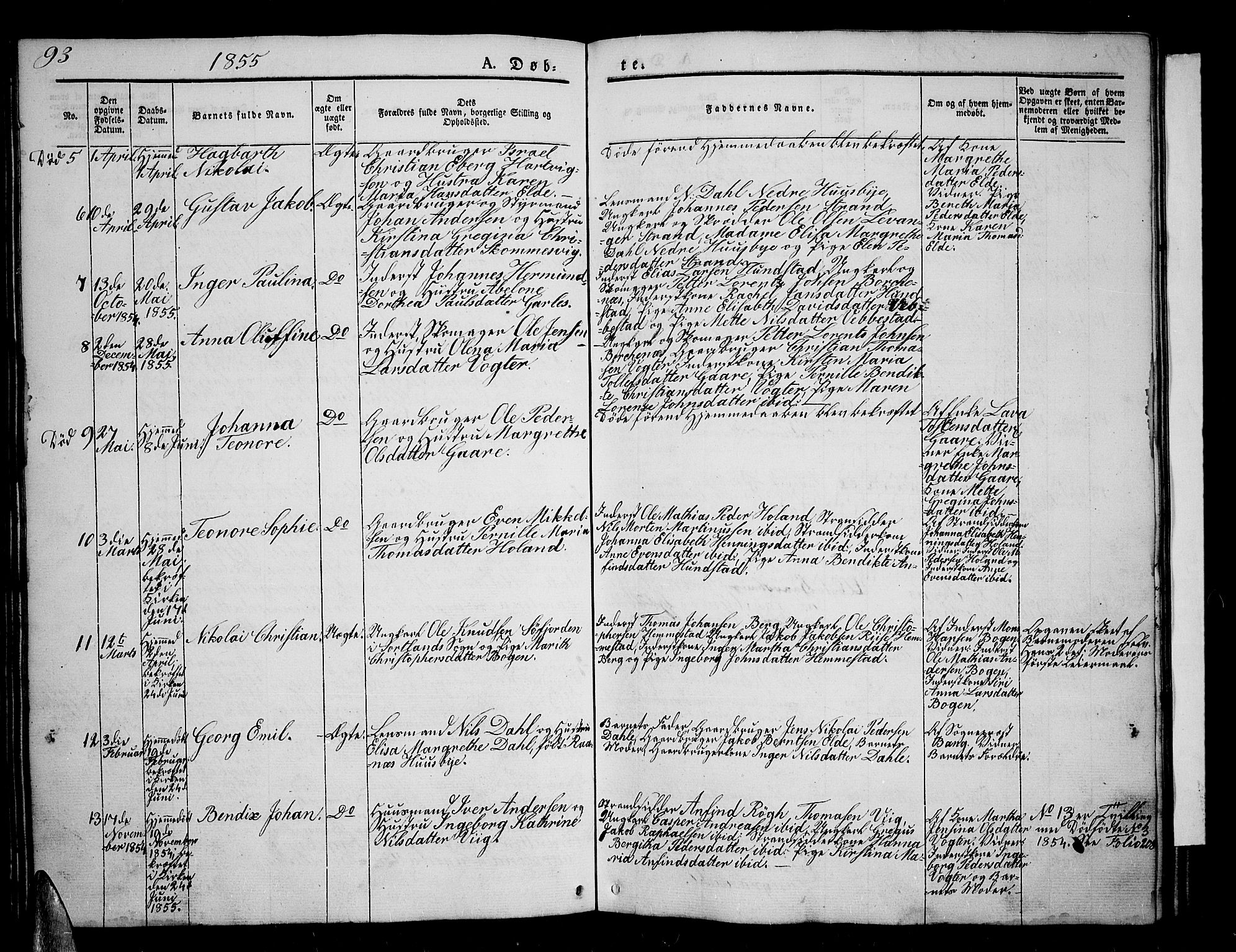 Kvæfjord sokneprestkontor, AV/SATØ-S-1323/G/Ga/Gab/L0002klokker: Parish register (copy) no. 2, 1841-1855, p. 93