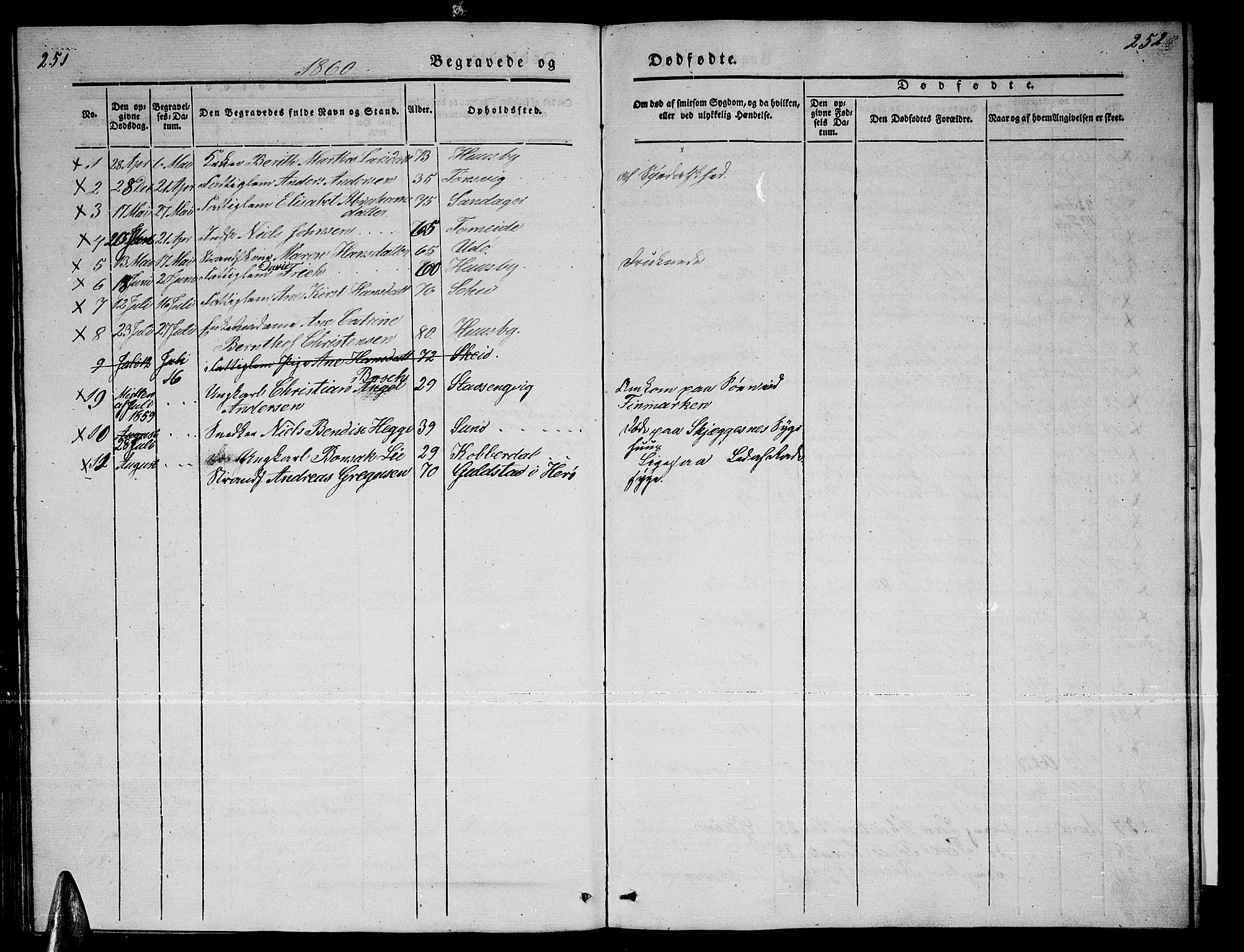 Ministerialprotokoller, klokkerbøker og fødselsregistre - Nordland, AV/SAT-A-1459/835/L0530: Parish register (copy) no. 835C02, 1842-1865, p. 251-252