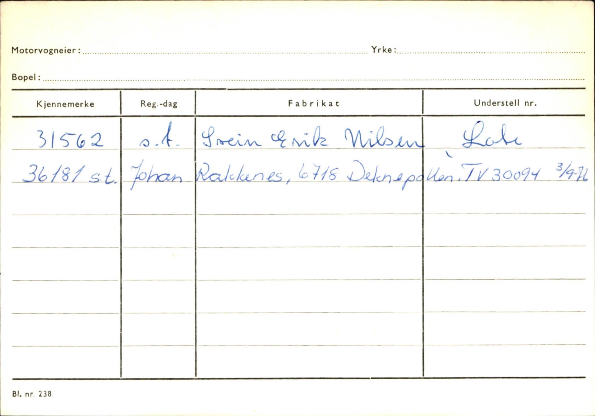 Statens vegvesen, Sogn og Fjordane vegkontor, AV/SAB-A-5301/4/F/L0131: Eigarregister Høyanger P-Å. Stryn S-Å, 1945-1975, p. 1273