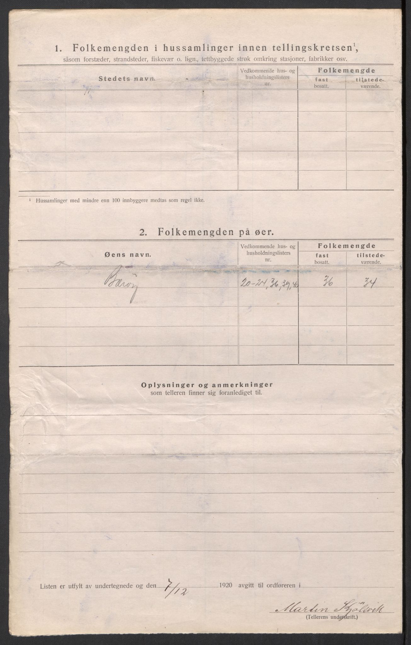 SAT, 1920 census for Å, 1920, p. 46