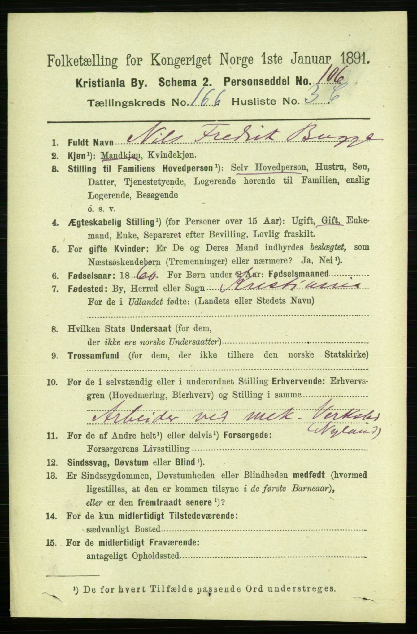 RA, 1891 census for 0301 Kristiania, 1891, p. 96433