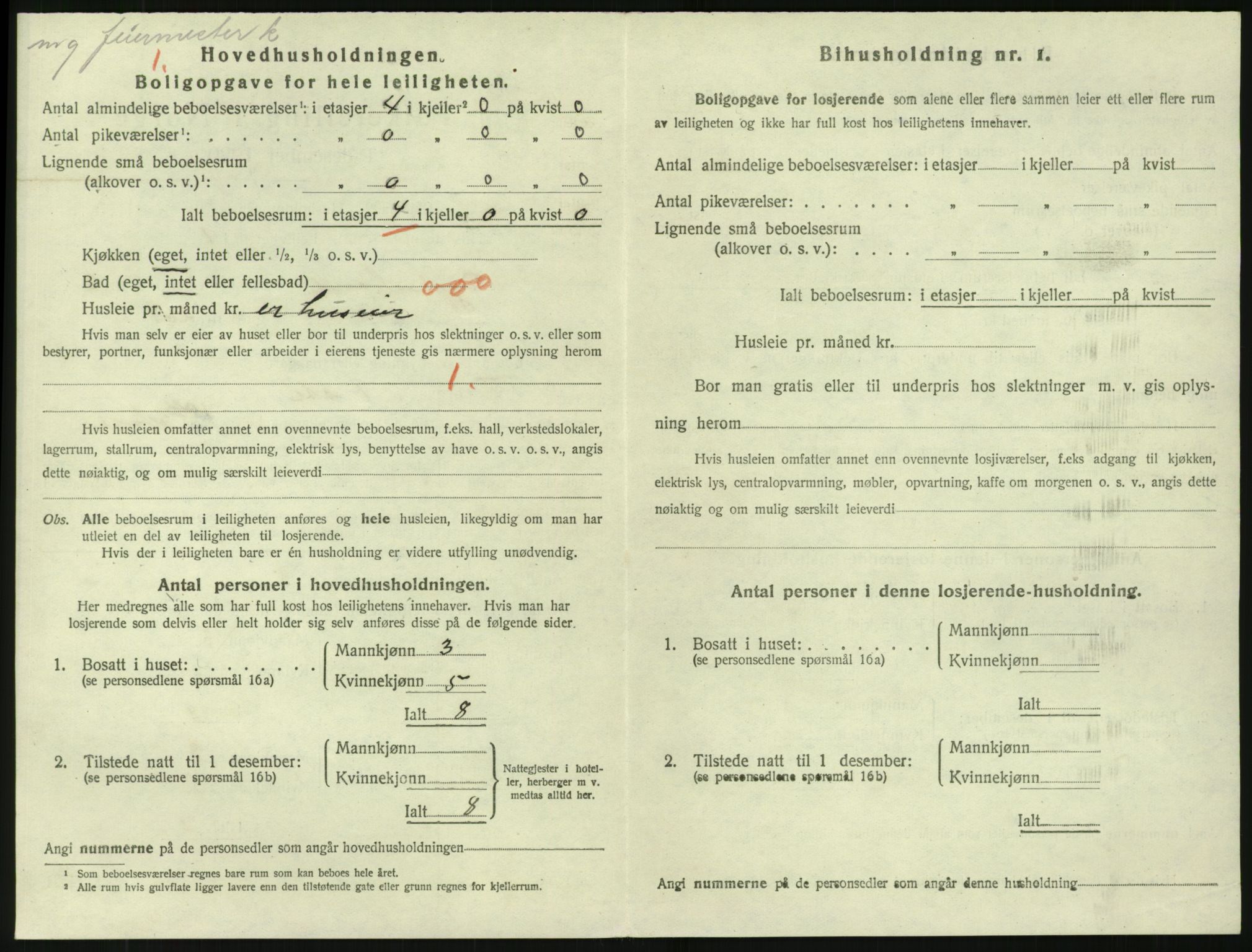 SAK, 1920 census for Tvedestrand, 1920, p. 1084