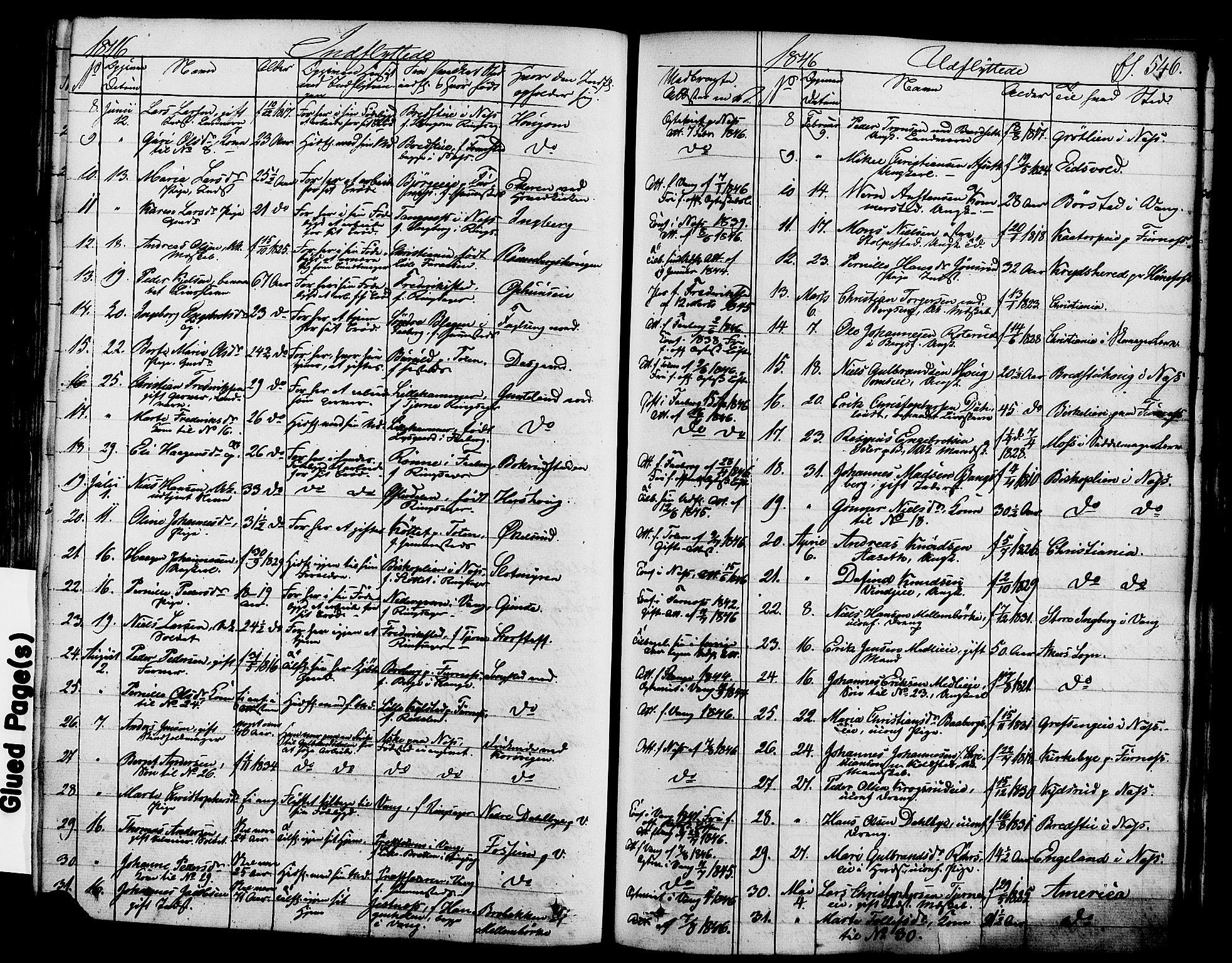 Ringsaker prestekontor, AV/SAH-PREST-014/K/Ka/L0008: Parish register (official) no. 8, 1837-1850, p. 546