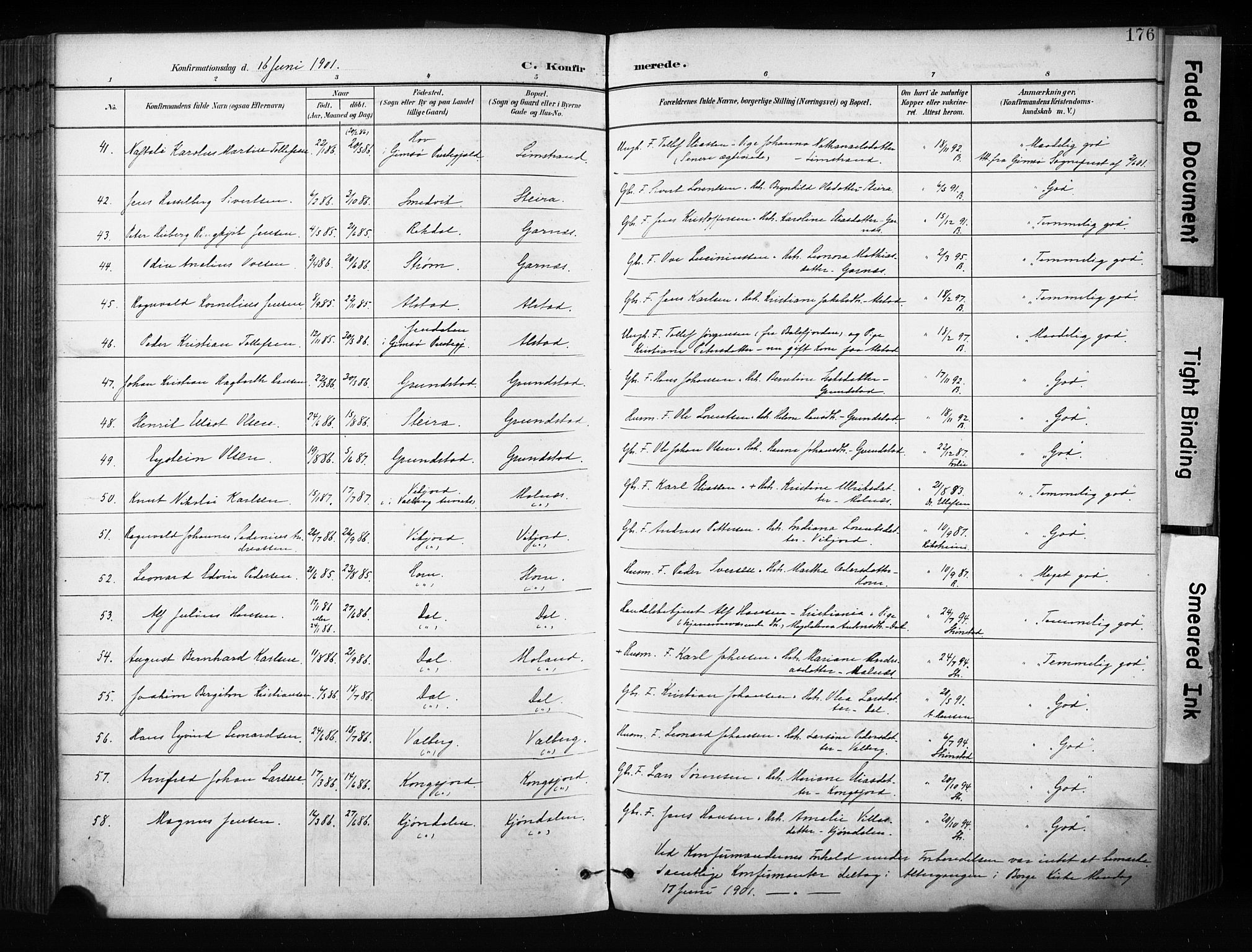 Ministerialprotokoller, klokkerbøker og fødselsregistre - Nordland, AV/SAT-A-1459/880/L1134: Parish register (official) no. 880A08, 1899-1908, p. 176