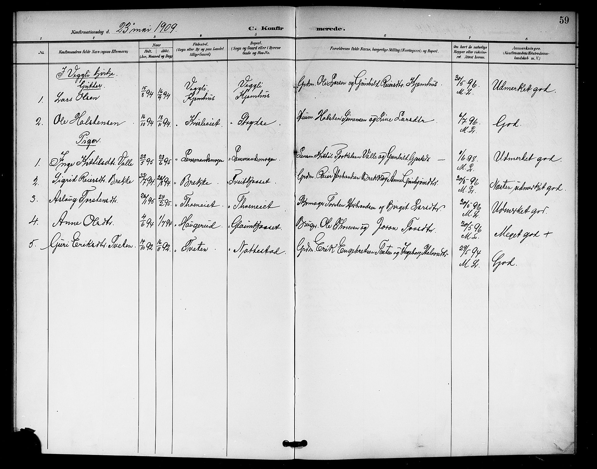 Rollag kirkebøker, SAKO/A-240/G/Gb/L0003: Parish register (copy) no. II 3, 1897-1919, p. 59