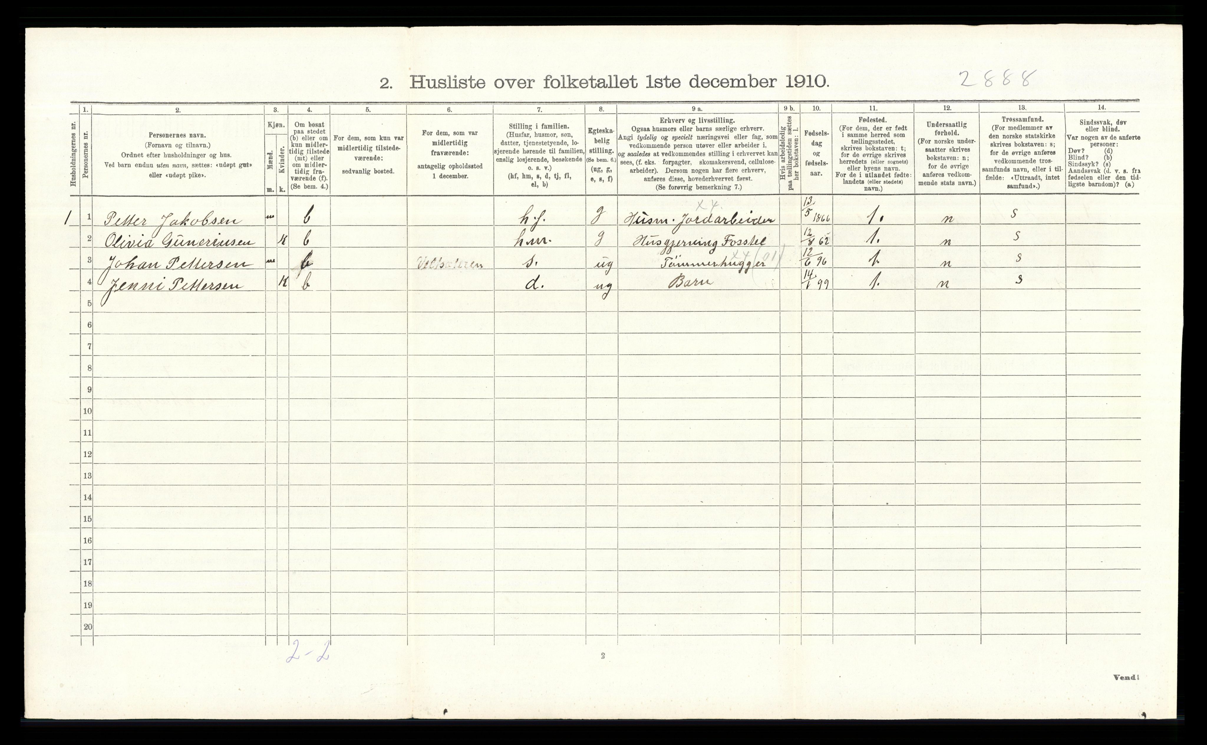 RA, 1910 census for Grue, 1910, p. 1092
