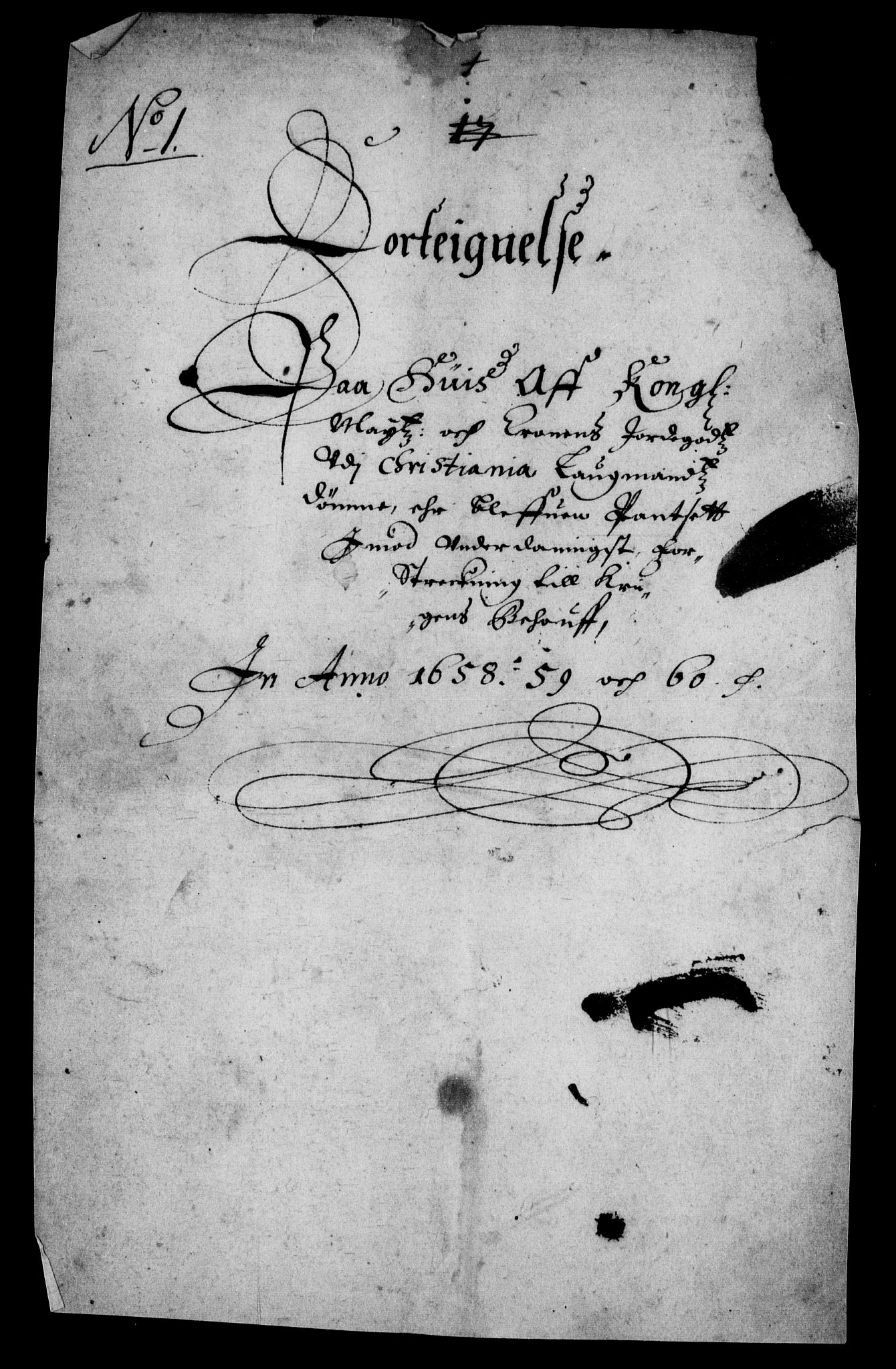 Rentekammeret inntil 1814, Realistisk ordnet avdeling, RA/EA-4070/On/L0012: [Jj 13]: Regnskap for salg av pantsatt krongods i Bergen og Trondheim stift 1662-1663, panteskjøter 1629-1660. Dokumenter vedr. Bakke og Rein kloster (-1672), Marselis gods (1658-1660). Fortegnelse over pantsatt gods i Christiania lagdømme 1658-1660. Pant, 1658-1660, p. 2