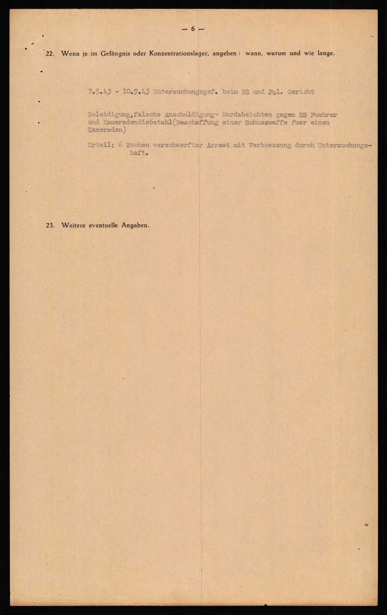 Forsvaret, Forsvarets overkommando II, AV/RA-RAFA-3915/D/Db/L0017: CI Questionaires. Tyske okkupasjonsstyrker i Norge. Tyskere., 1945-1946, p. 378