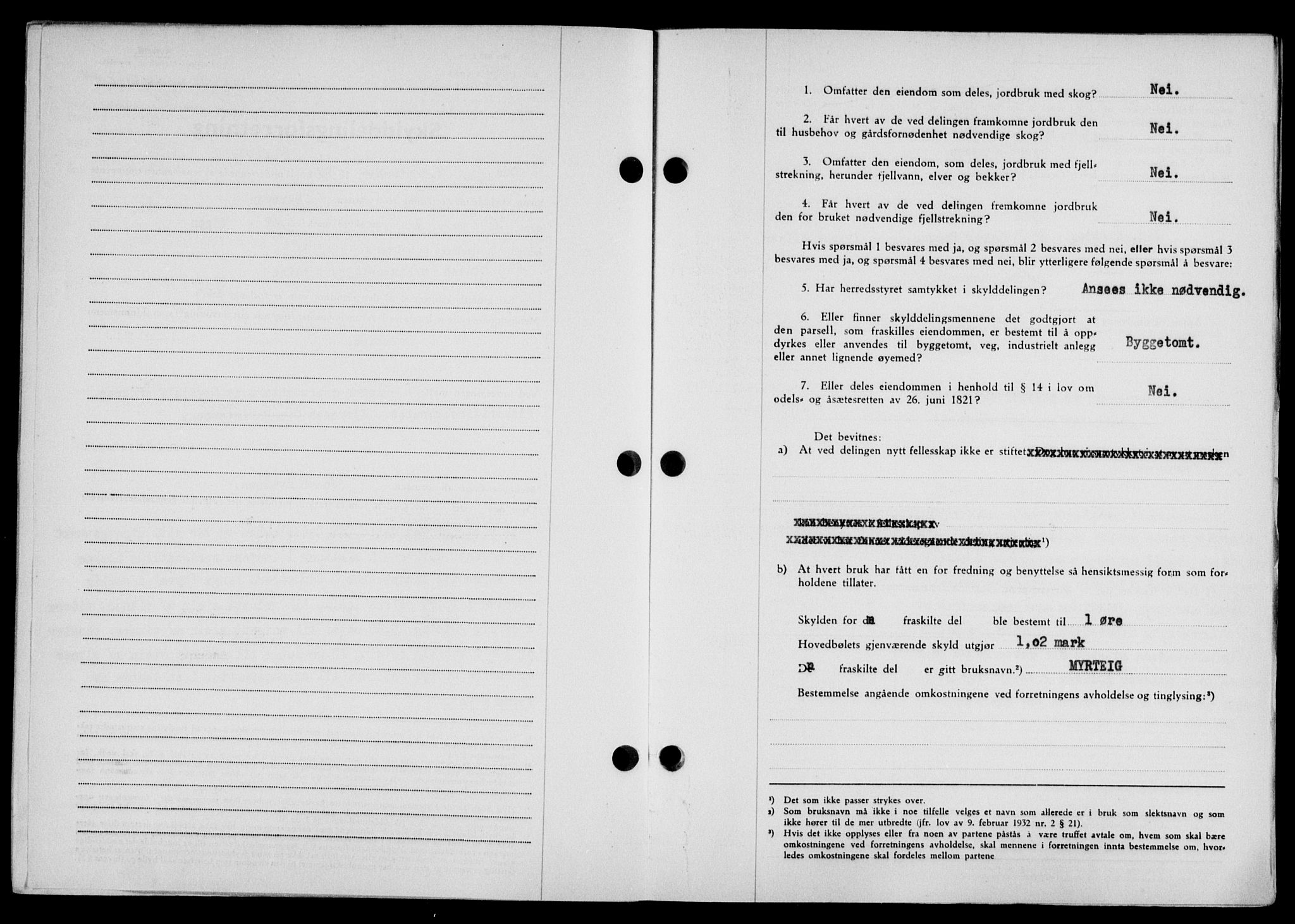 Lofoten sorenskriveri, AV/SAT-A-0017/1/2/2C/L0019a: Mortgage book no. 19a, 1948-1948, Diary no: : 2107/1948