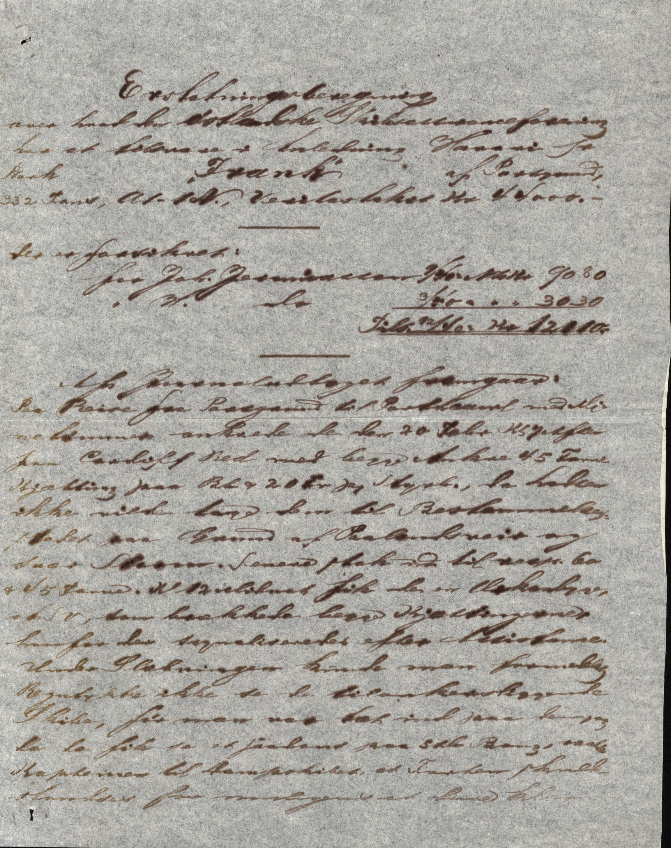 Pa 63 - Østlandske skibsassuranceforening, VEMU/A-1079/G/Ga/L0017/0002: Havaridokumenter / St. Lawrence, Frank, Souvenir, Sokrates, Augwald, 1884, p. 3