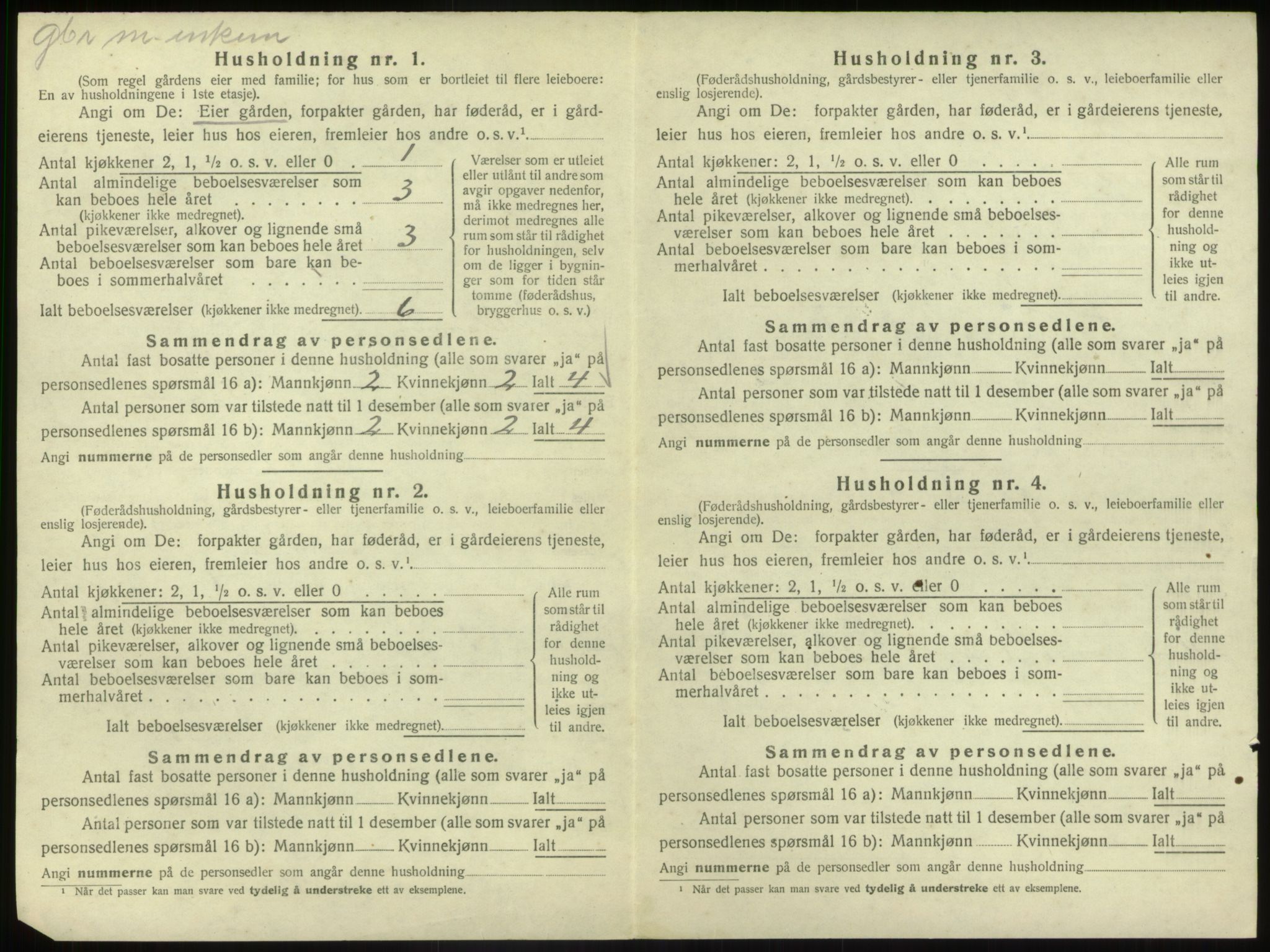 SAB, 1920 census for Vevring, 1920, p. 130