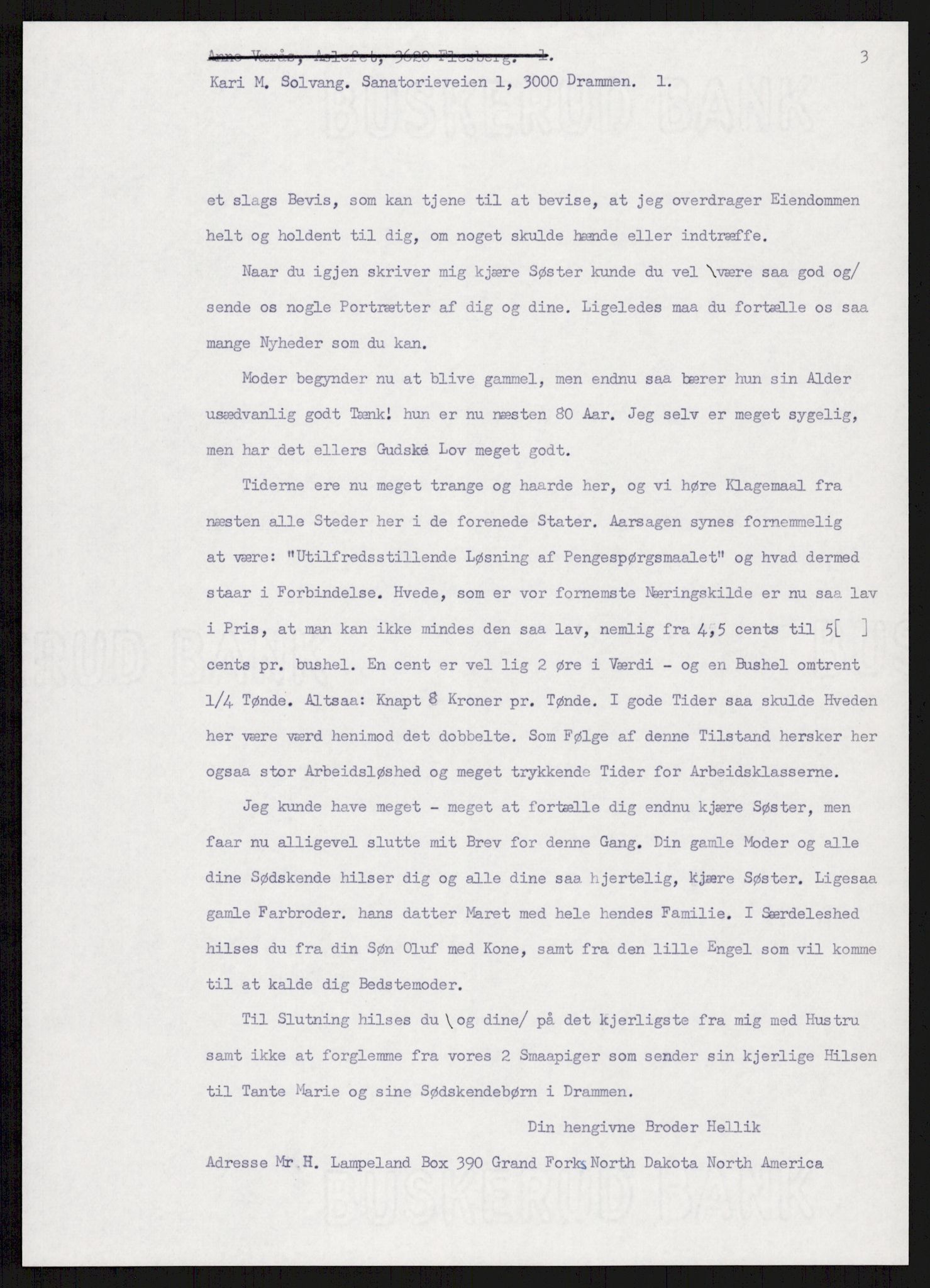 Samlinger til kildeutgivelse, Amerikabrevene, RA/EA-4057/F/L0016: Innlån fra Buskerud: Andersen - Bratås, 1838-1914, p. 567