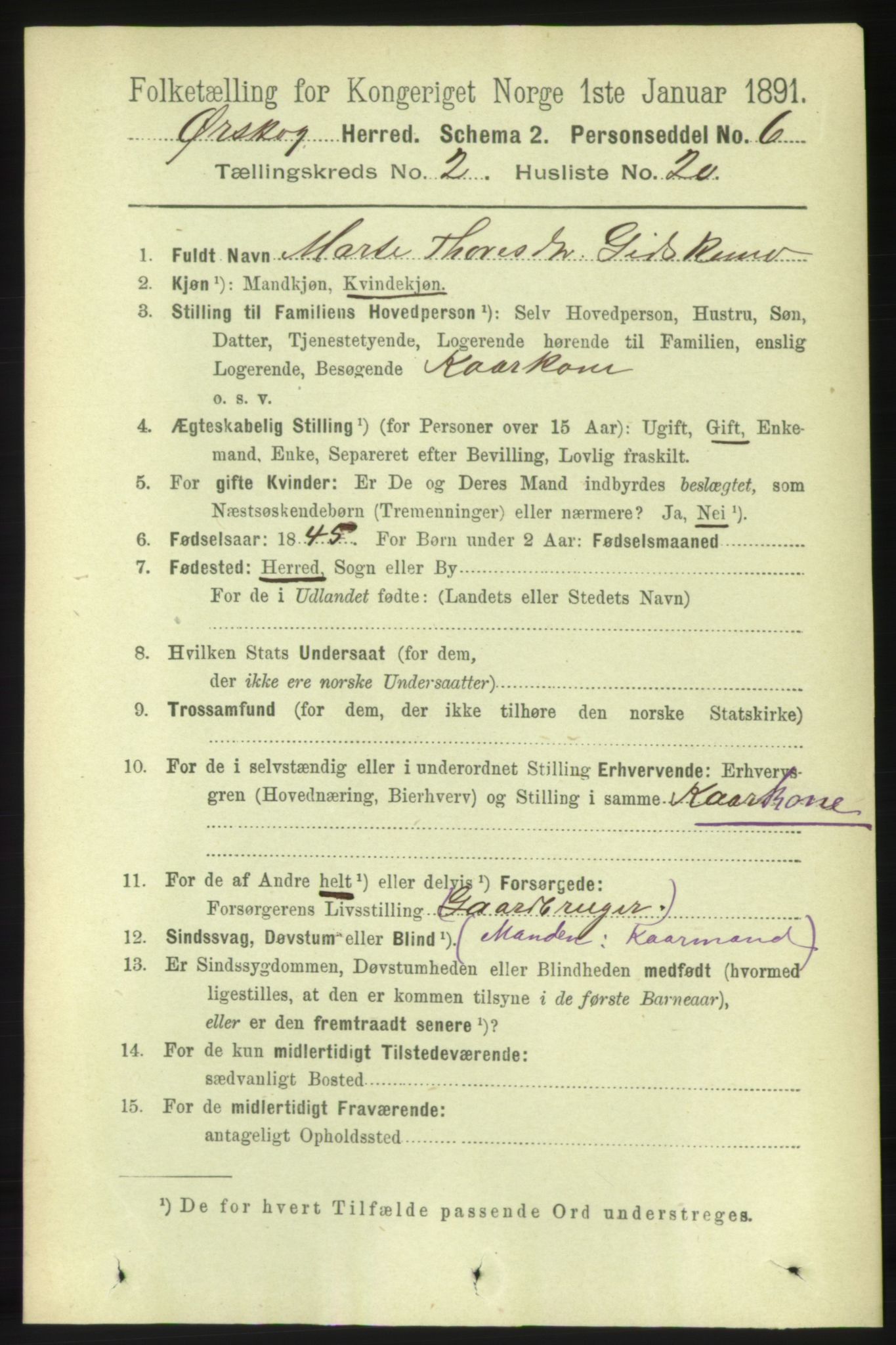 RA, 1891 census for 1527 Ørskog, 1891, p. 738