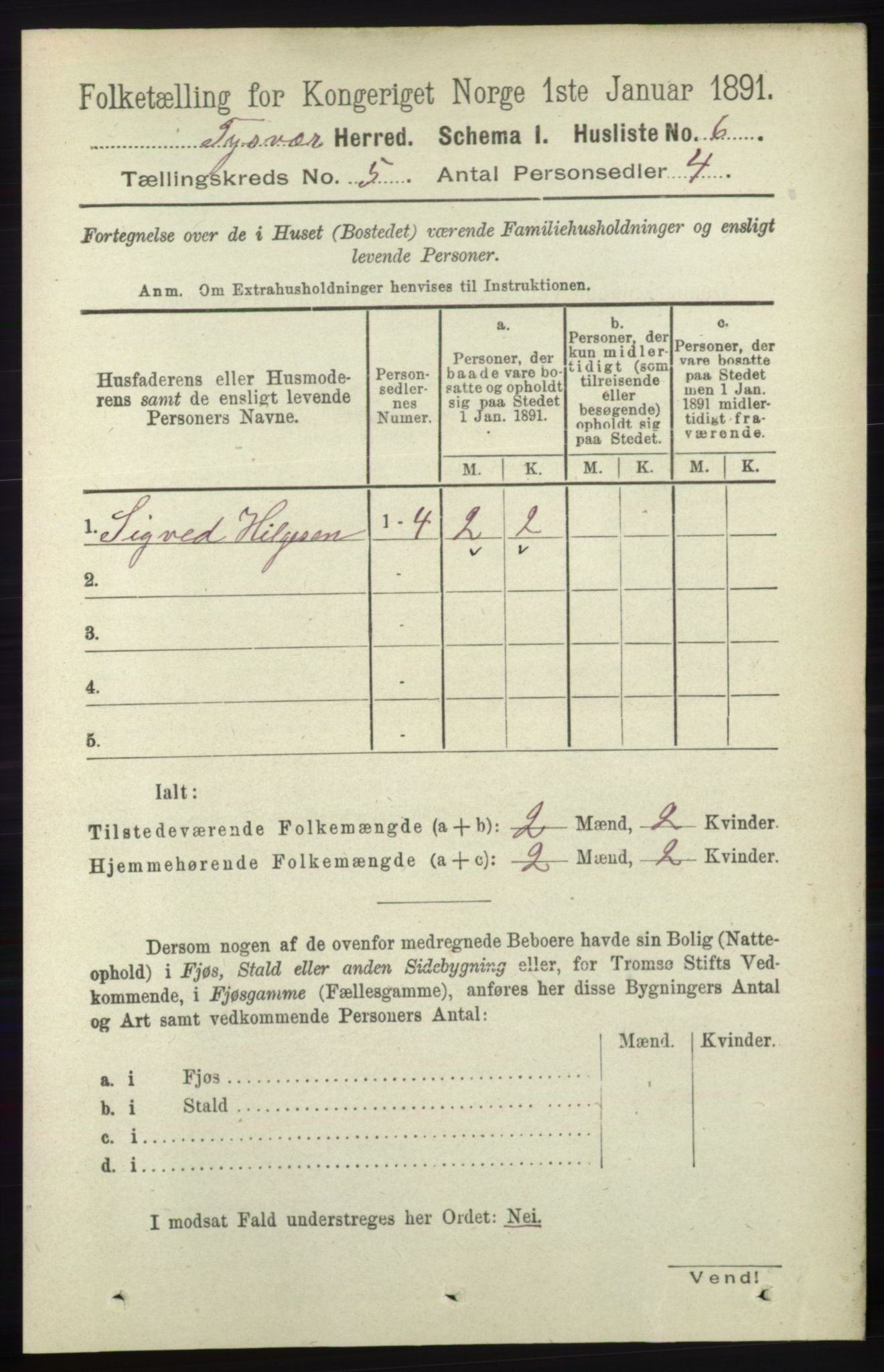 RA, 1891 census for 1146 Tysvær, 1891, p. 1792