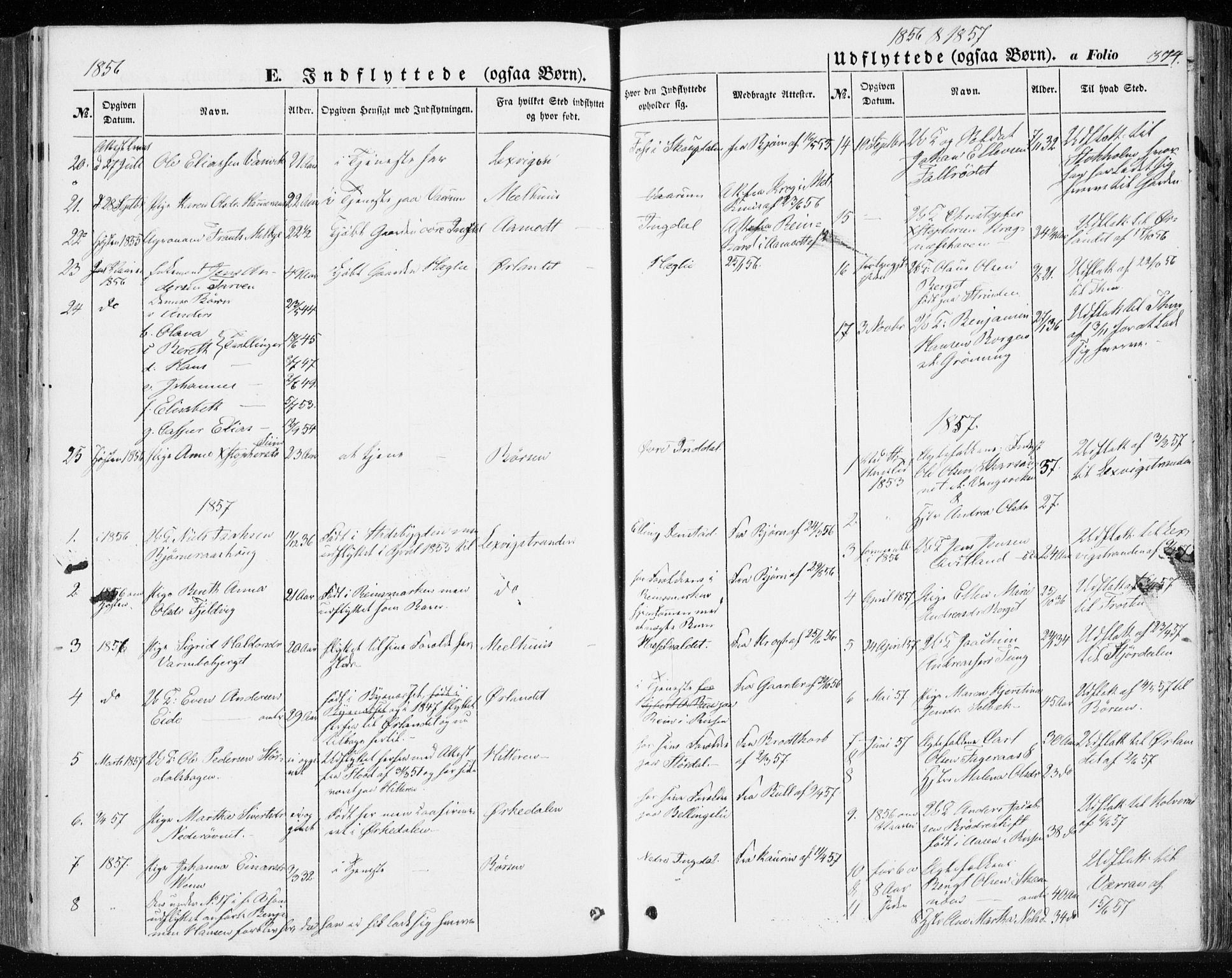Ministerialprotokoller, klokkerbøker og fødselsregistre - Sør-Trøndelag, SAT/A-1456/646/L0611: Parish register (official) no. 646A09, 1848-1857, p. 374