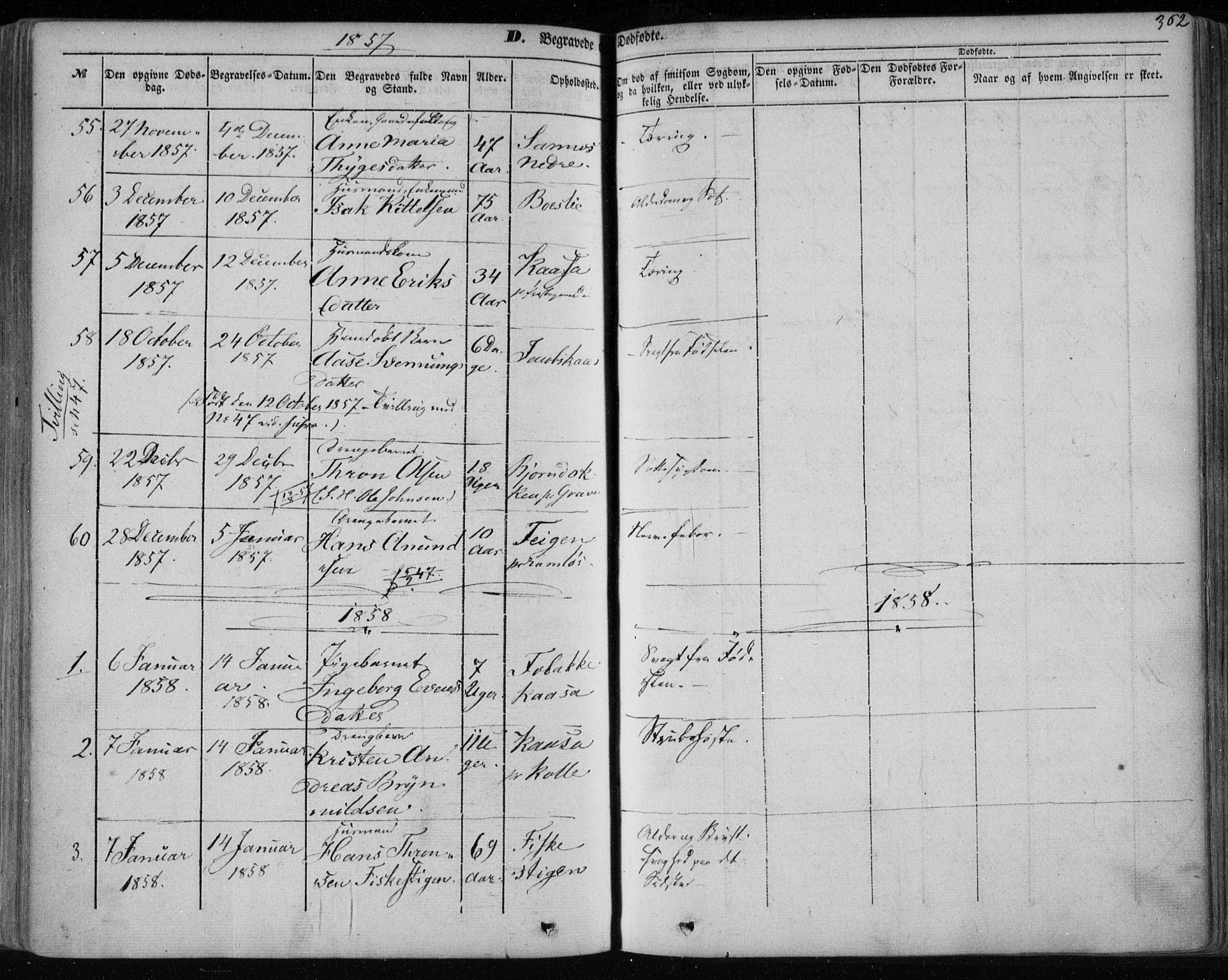 Holla kirkebøker, SAKO/A-272/F/Fa/L0005: Parish register (official) no. 5, 1849-1860, p. 362
