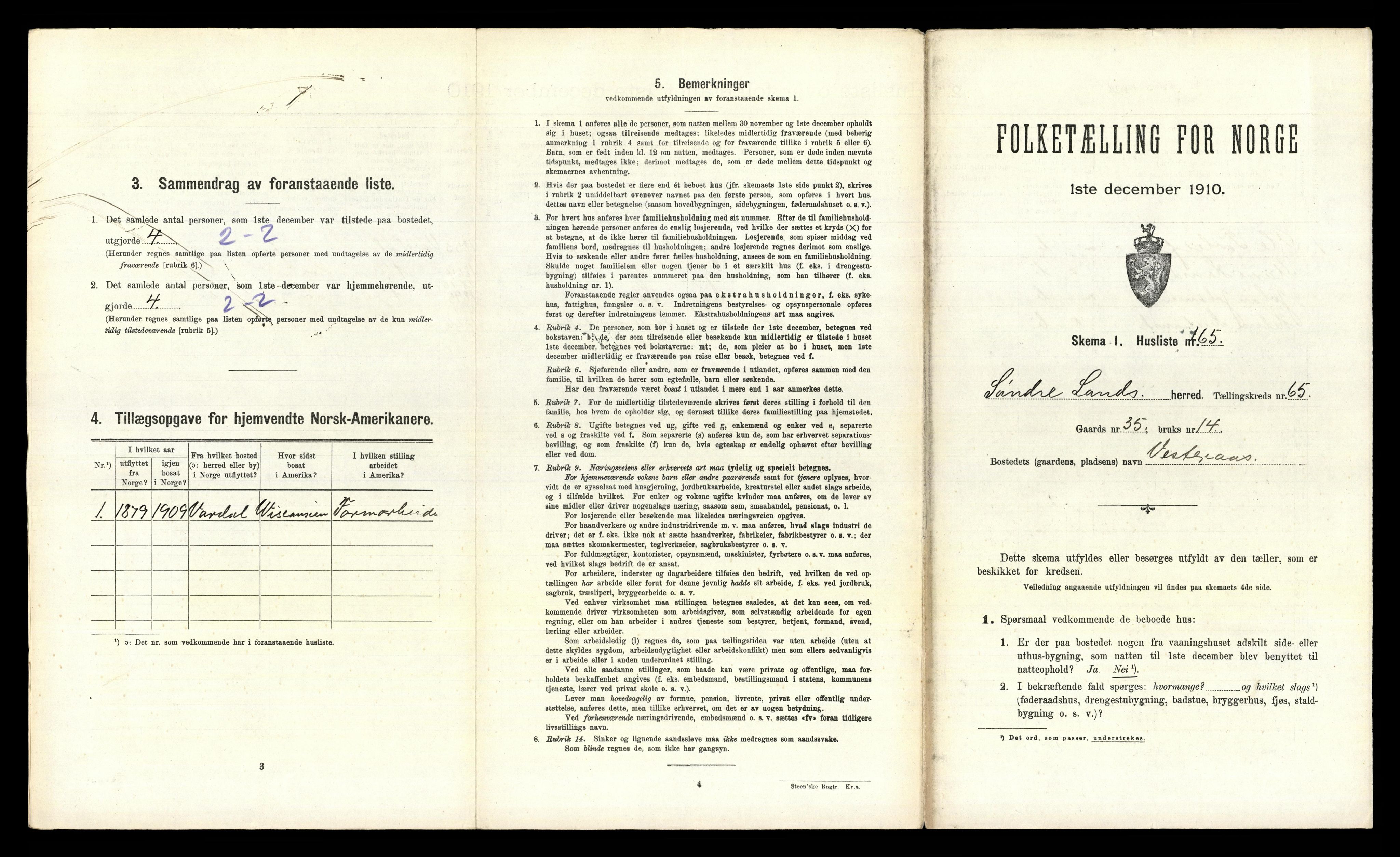 RA, 1910 census for Søndre Land, 1910, p. 368