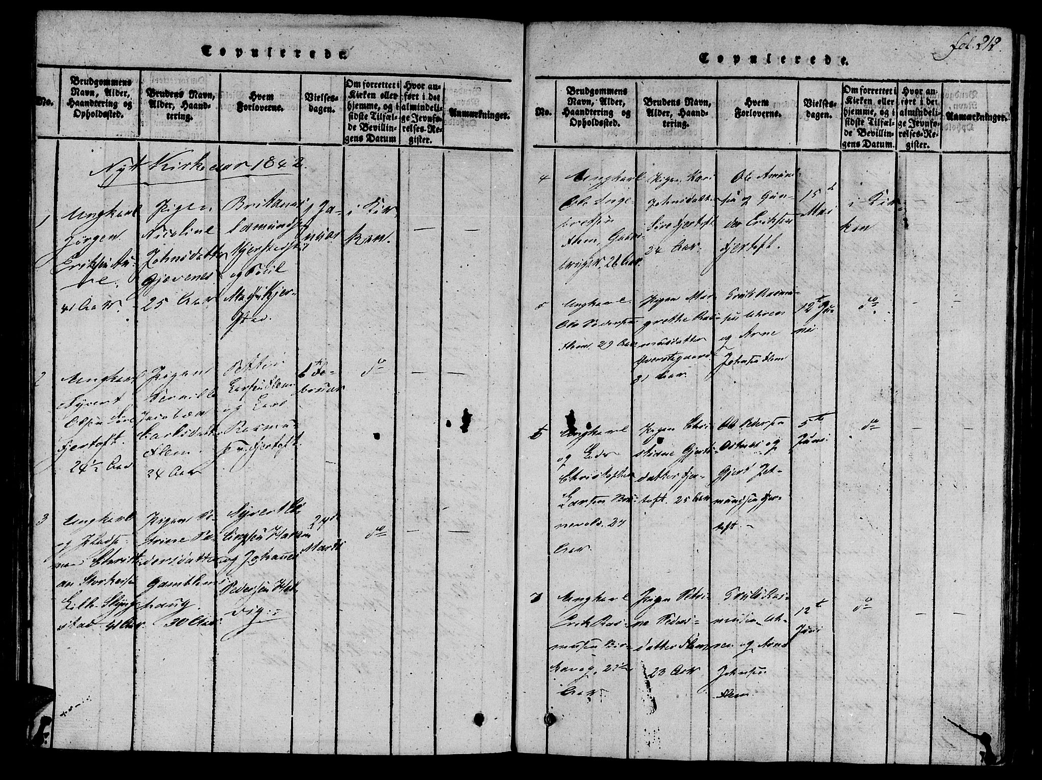Ministerialprotokoller, klokkerbøker og fødselsregistre - Møre og Romsdal, SAT/A-1454/536/L0495: Parish register (official) no. 536A04, 1818-1847, p. 212