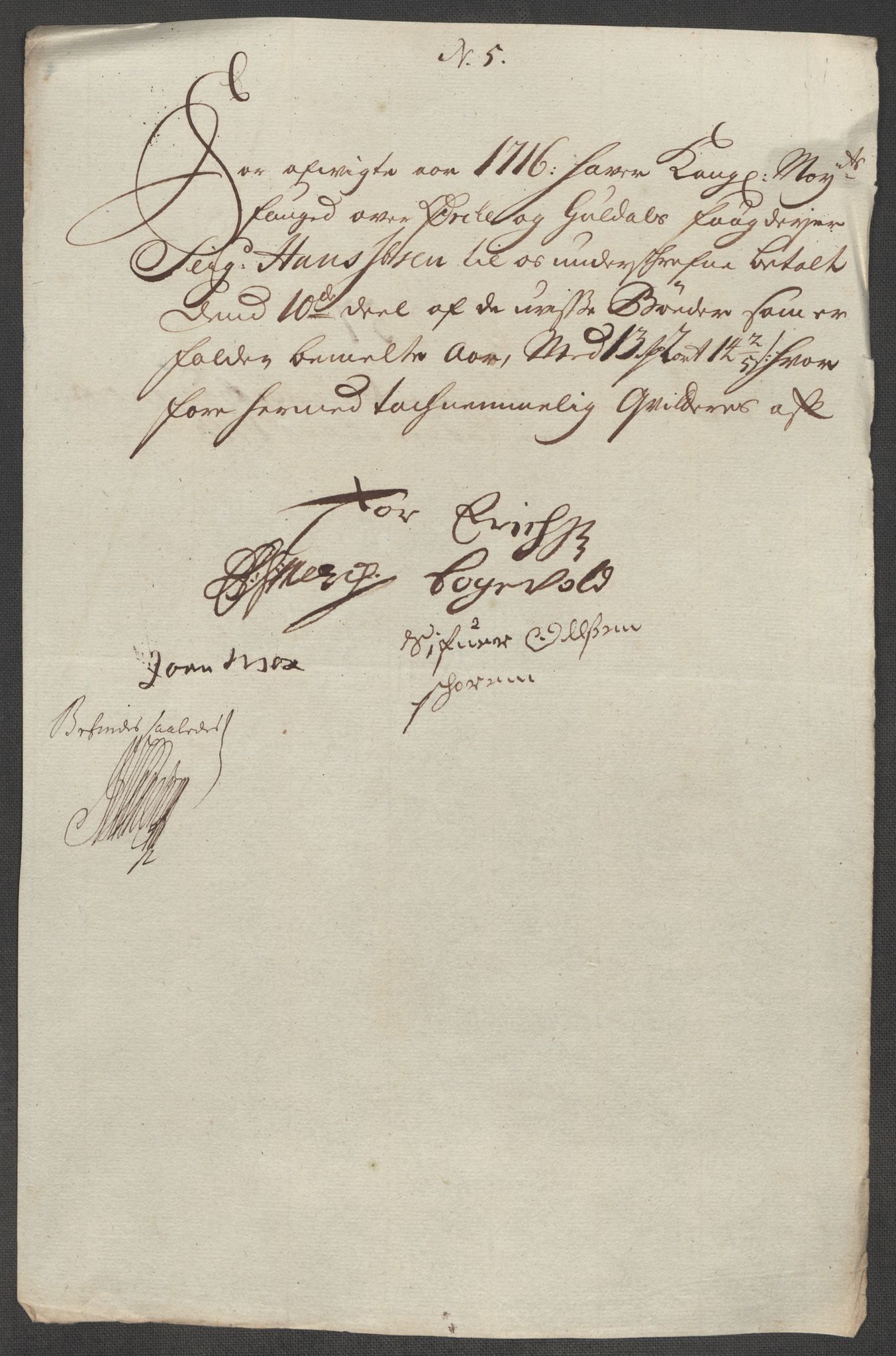 Rentekammeret inntil 1814, Reviderte regnskaper, Fogderegnskap, RA/EA-4092/R60/L3968: Fogderegnskap Orkdal og Gauldal, 1716, p. 110