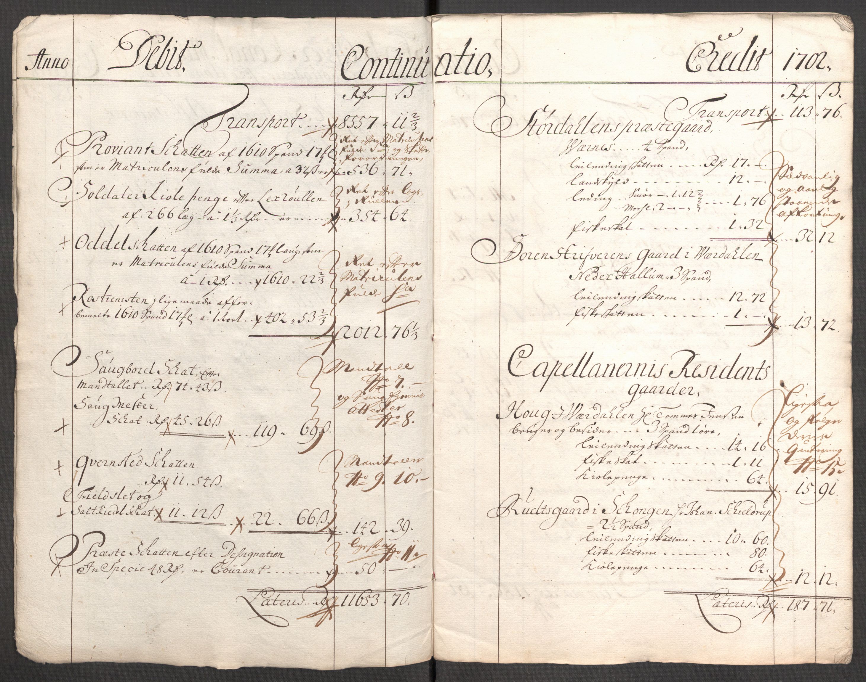 Rentekammeret inntil 1814, Reviderte regnskaper, Fogderegnskap, RA/EA-4092/R62/L4193: Fogderegnskap Stjørdal og Verdal, 1701-1702, p. 235