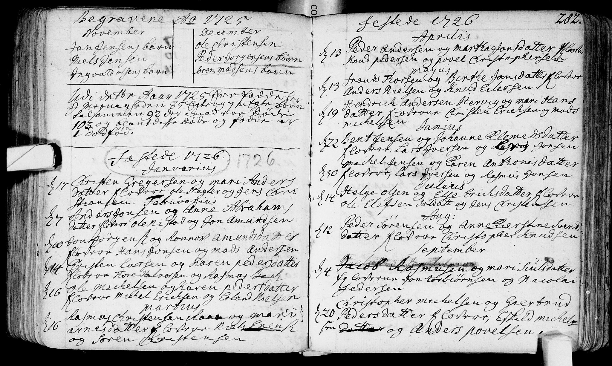Bragernes kirkebøker, SAKO/A-6/F/Fa/L0003: Parish register (official) no. I 3, 1706-1734, p. 282
