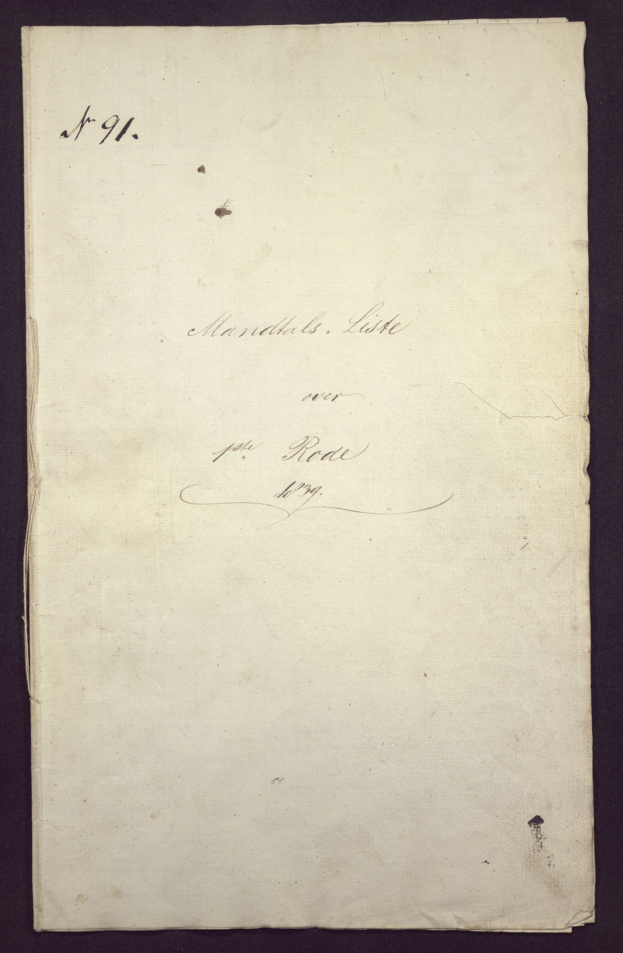 Borgervæpningen i Bergen, BBA/A-1301/F/Fa/L0001/0025: Manntall / 1839:  1. rode, 1839