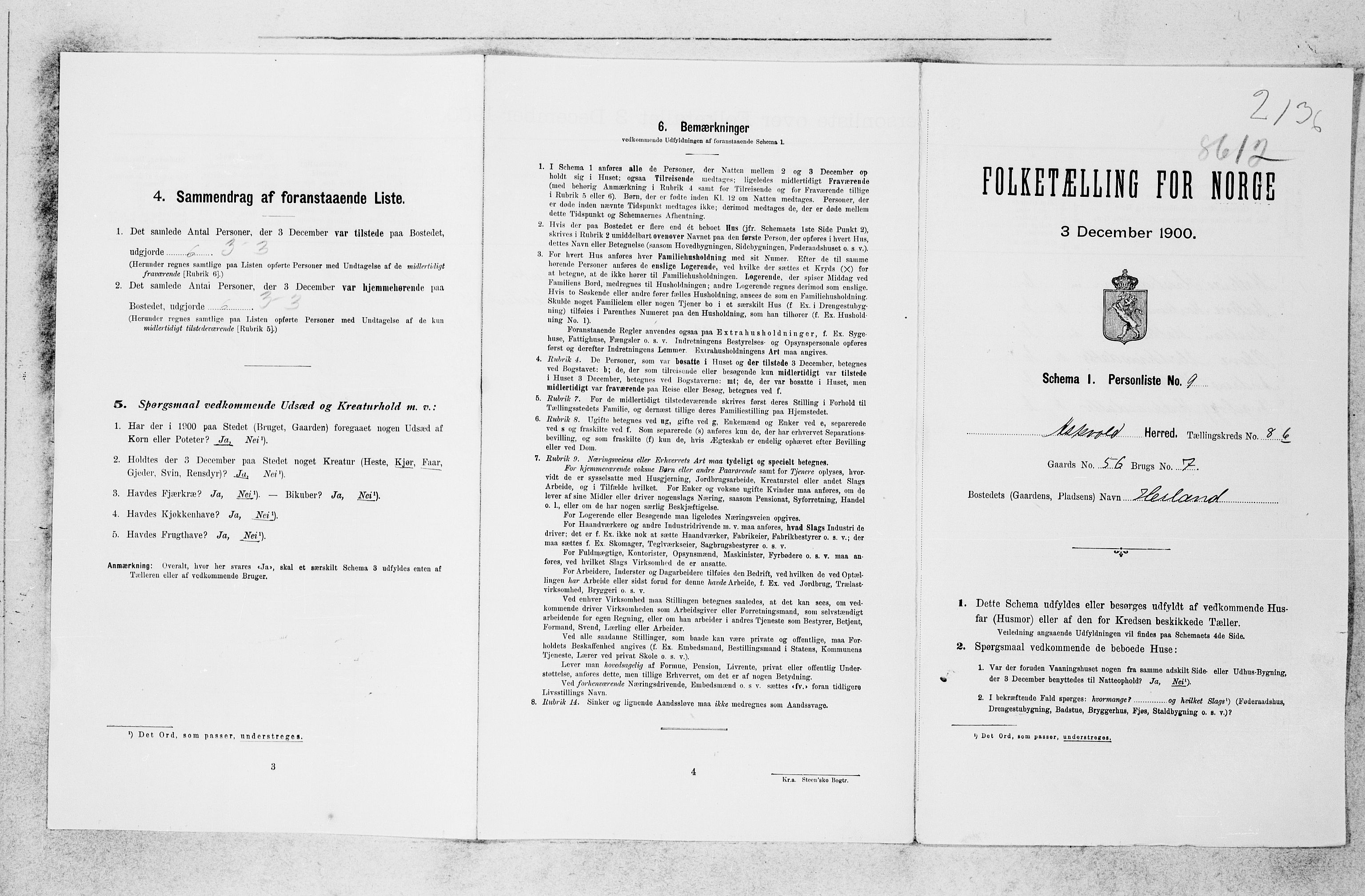 SAB, 1900 census for Askvoll, 1900, p. 64