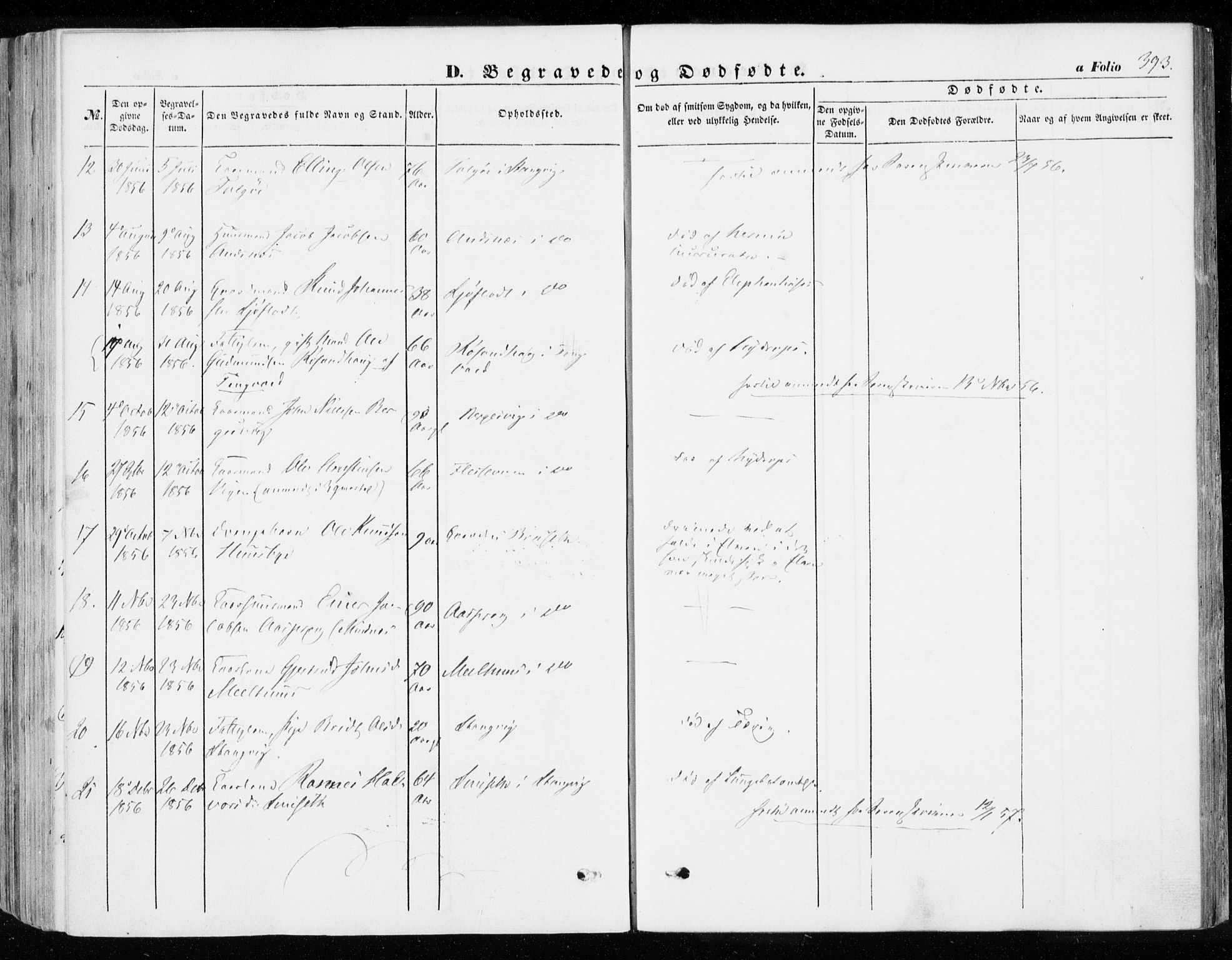 Ministerialprotokoller, klokkerbøker og fødselsregistre - Møre og Romsdal, SAT/A-1454/592/L1026: Parish register (official) no. 592A04, 1849-1867, p. 393