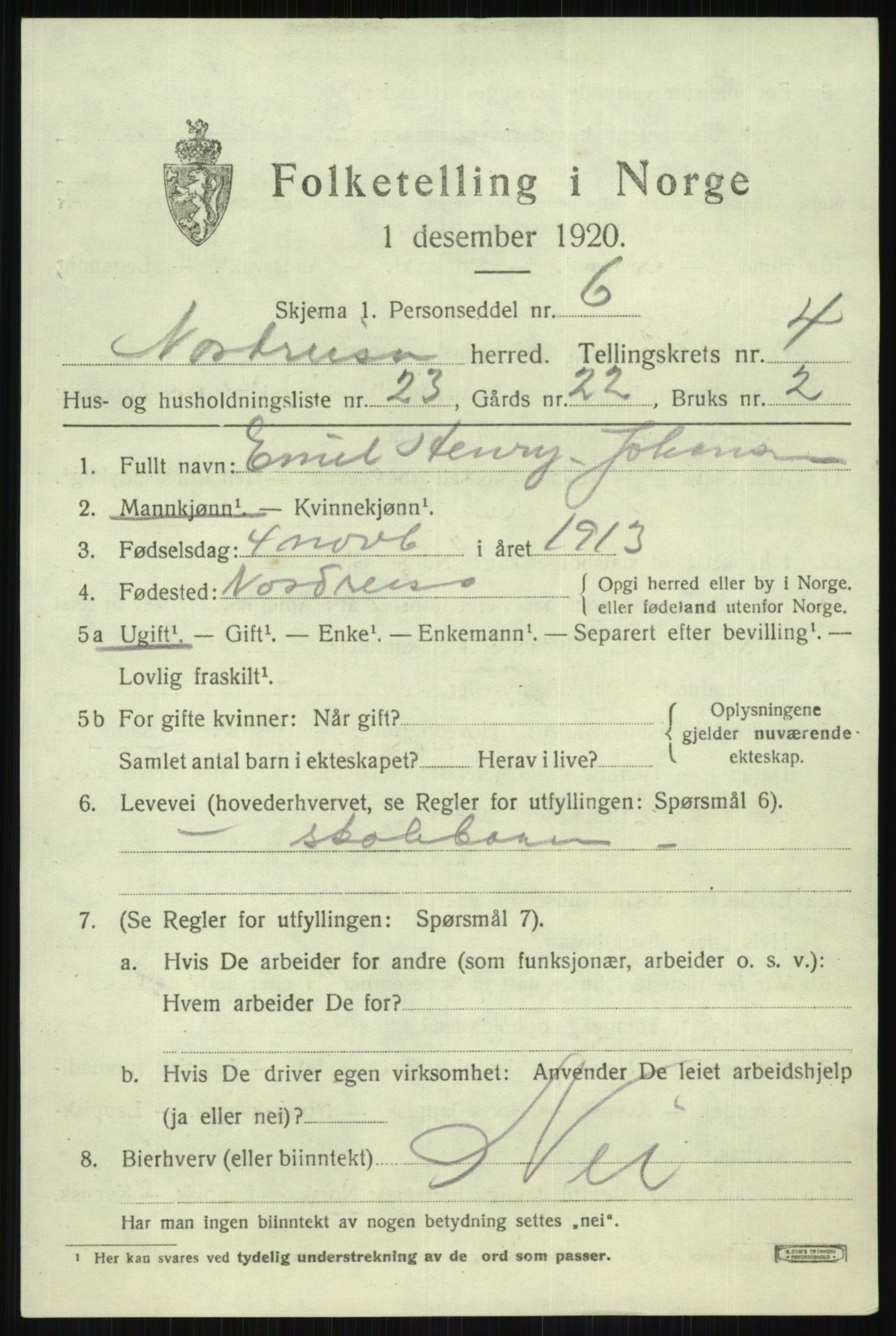 SATØ, 1920 census for Nordreisa, 1920, p. 2157