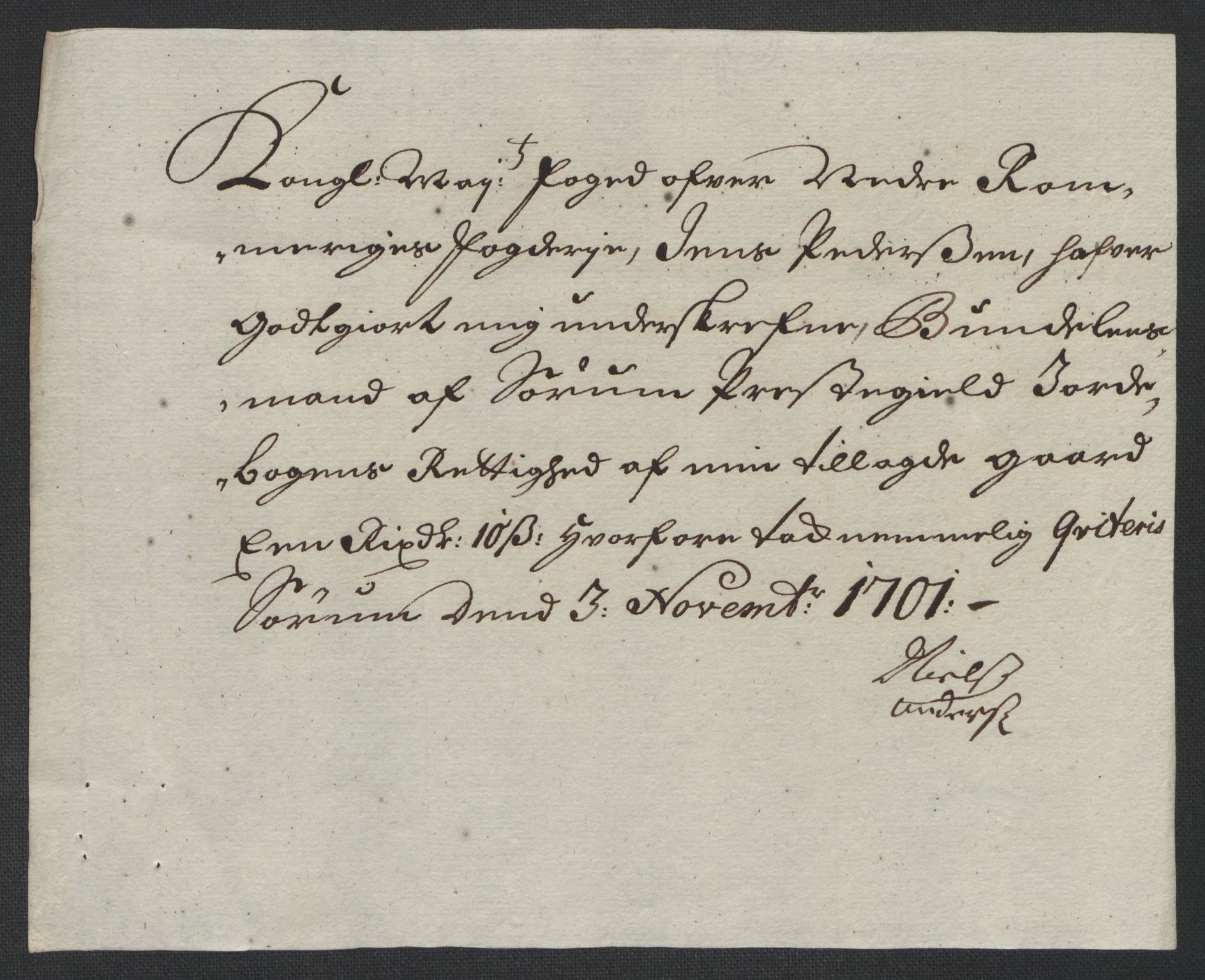 Rentekammeret inntil 1814, Reviderte regnskaper, Fogderegnskap, AV/RA-EA-4092/R11/L0584: Fogderegnskap Nedre Romerike, 1701, p. 227