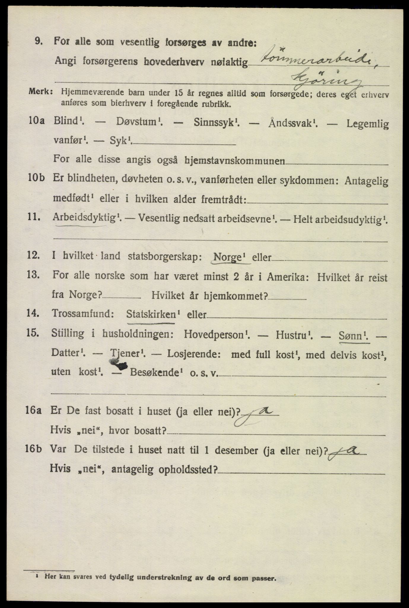 SAH, 1920 census for Grue, 1920, p. 13286