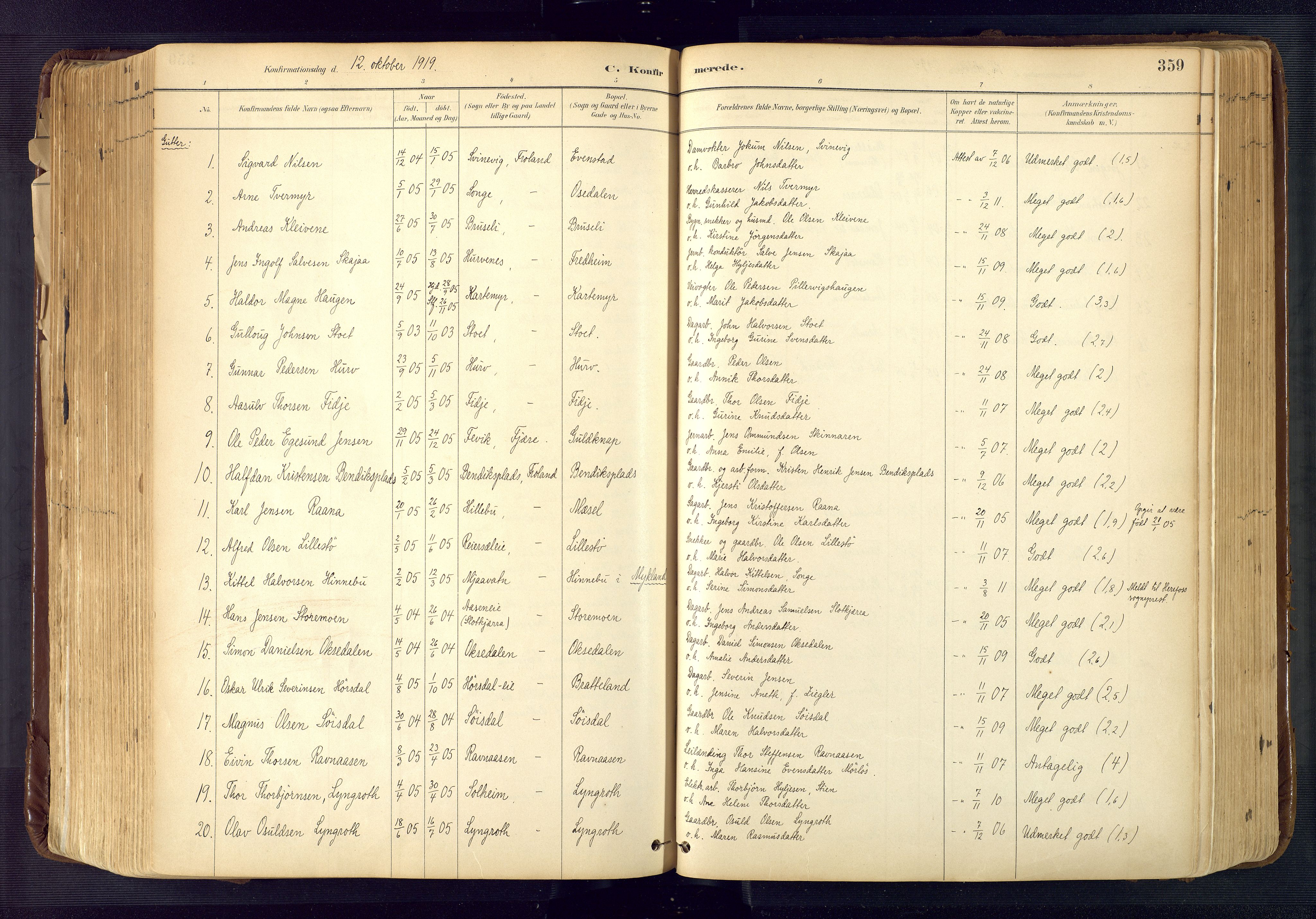 Froland sokneprestkontor, SAK/1111-0013/F/Fa/L0005: Parish register (official) no. A 5, 1882-1921, p. 359