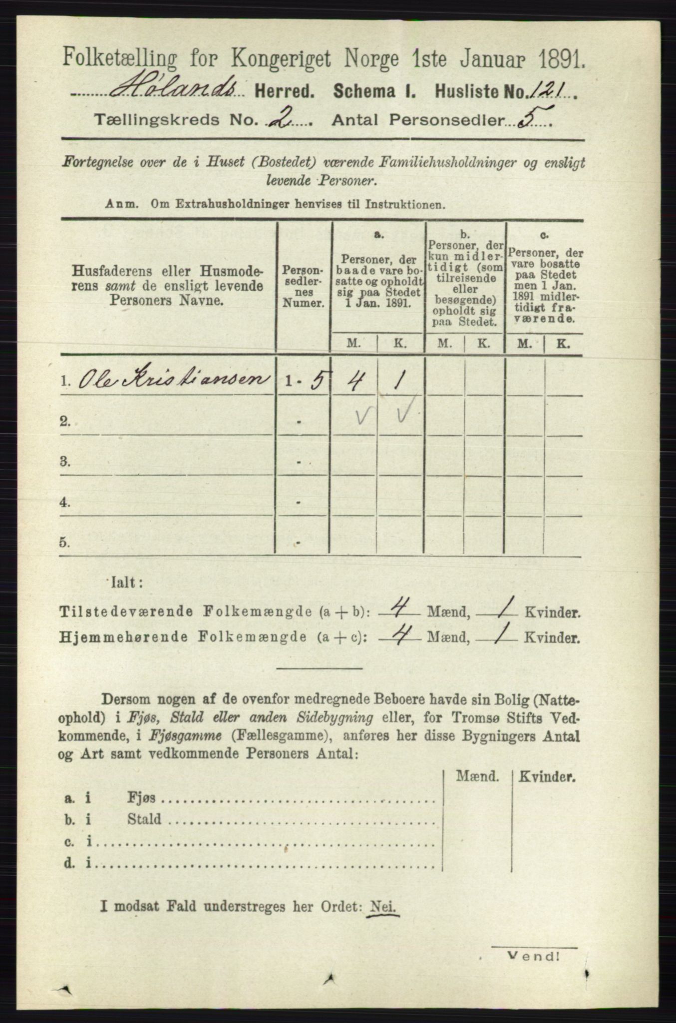 RA, 1891 census for 0221 Høland, 1891, p. 927