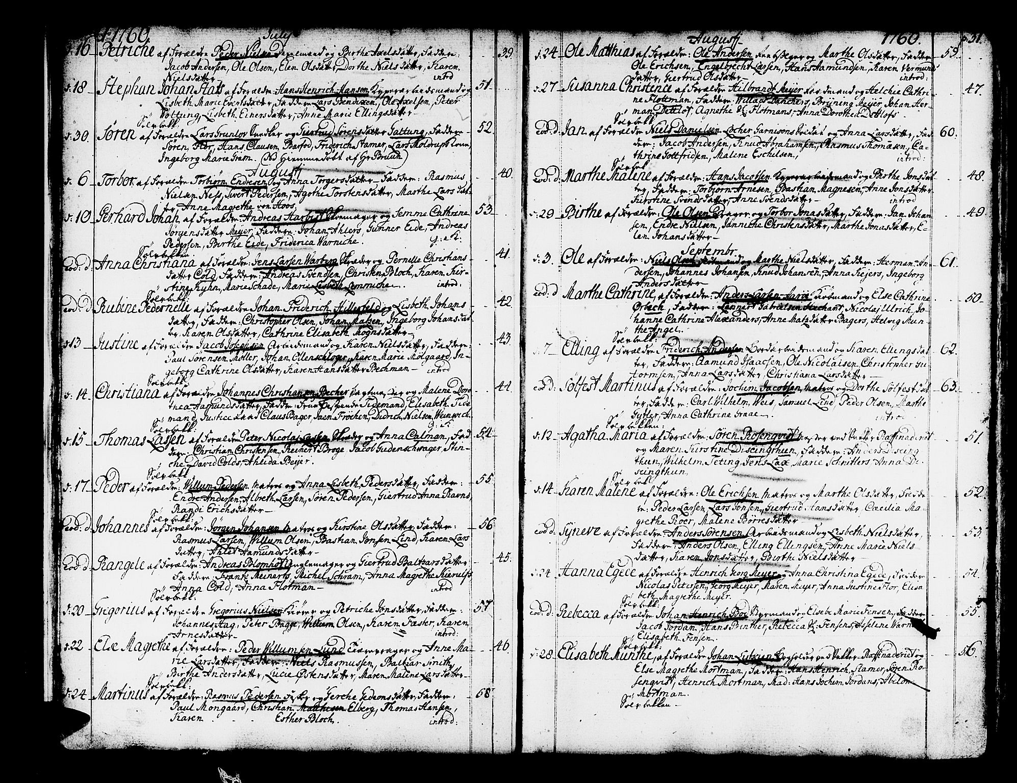 Domkirken sokneprestembete, SAB/A-74801/H/Haa/L0003: Parish register (official) no. A 3, 1758-1789, p. 30-31