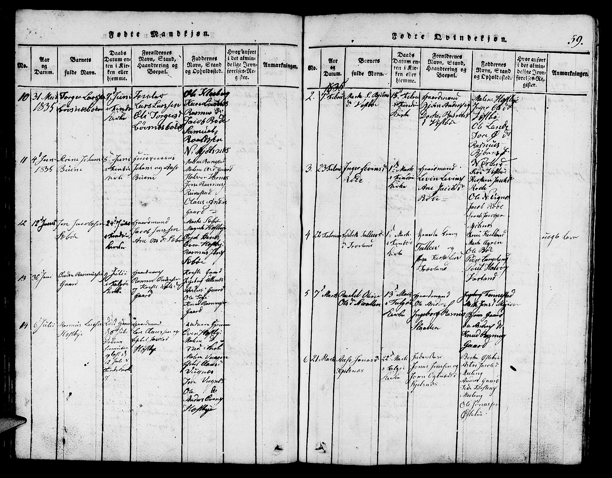 Finnøy sokneprestkontor, AV/SAST-A-101825/H/Ha/Hab/L0001: Parish register (copy) no. B 1, 1816-1856, p. 59