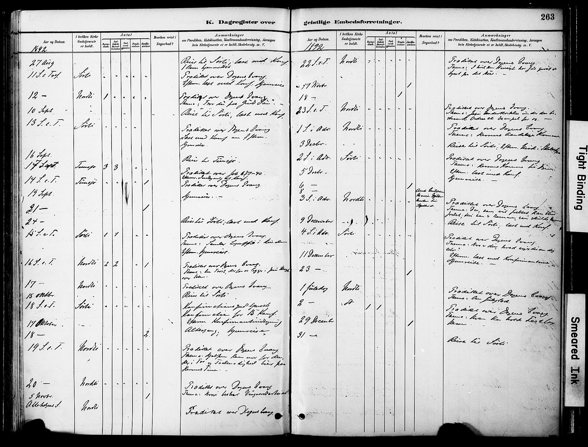 Ministerialprotokoller, klokkerbøker og fødselsregistre - Nord-Trøndelag, SAT/A-1458/755/L0494: Parish register (official) no. 755A03, 1882-1902, p. 263