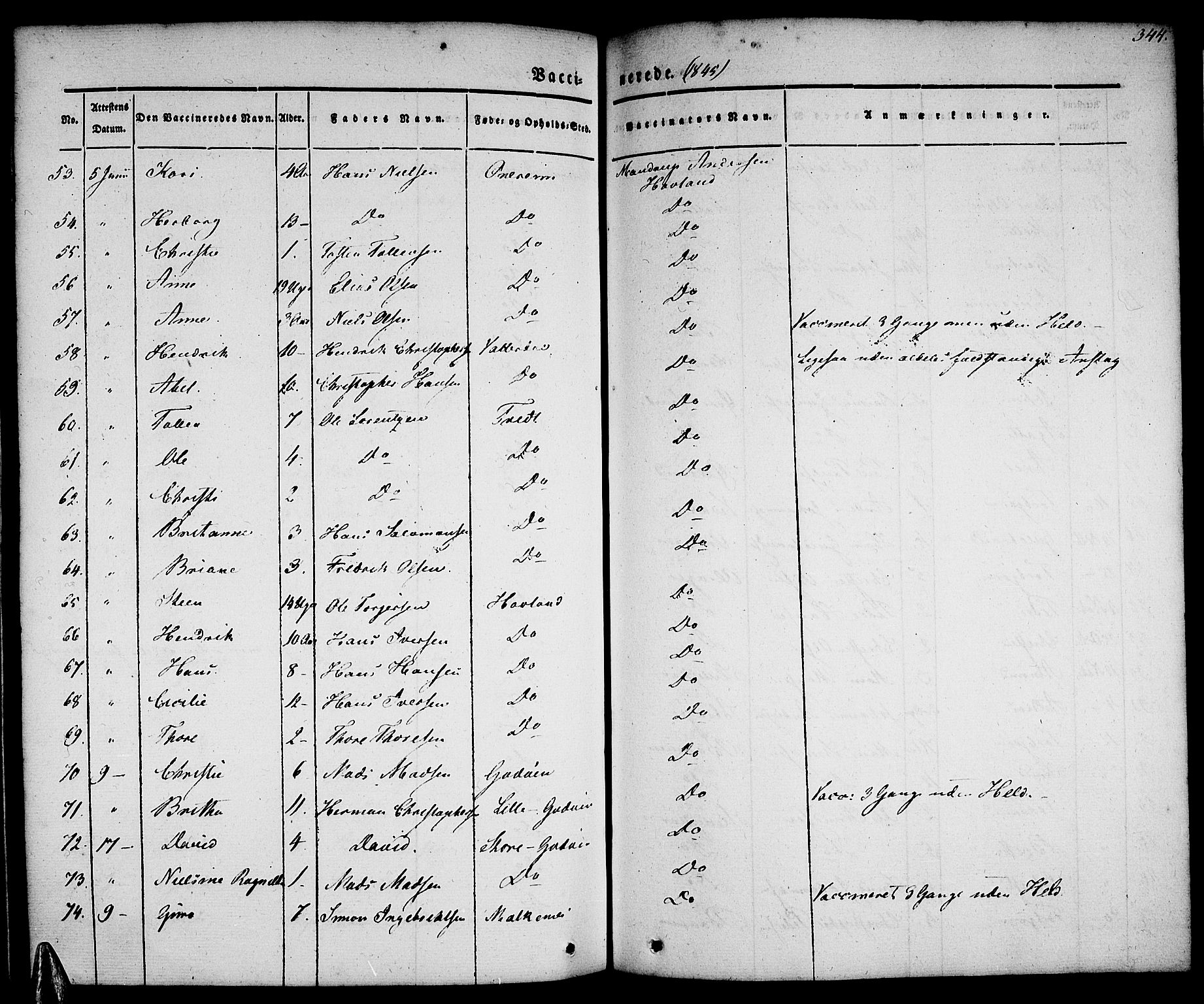Tysnes sokneprestembete, AV/SAB-A-78601/H/Haa: Parish register (official) no. A 9, 1837-1848, p. 344