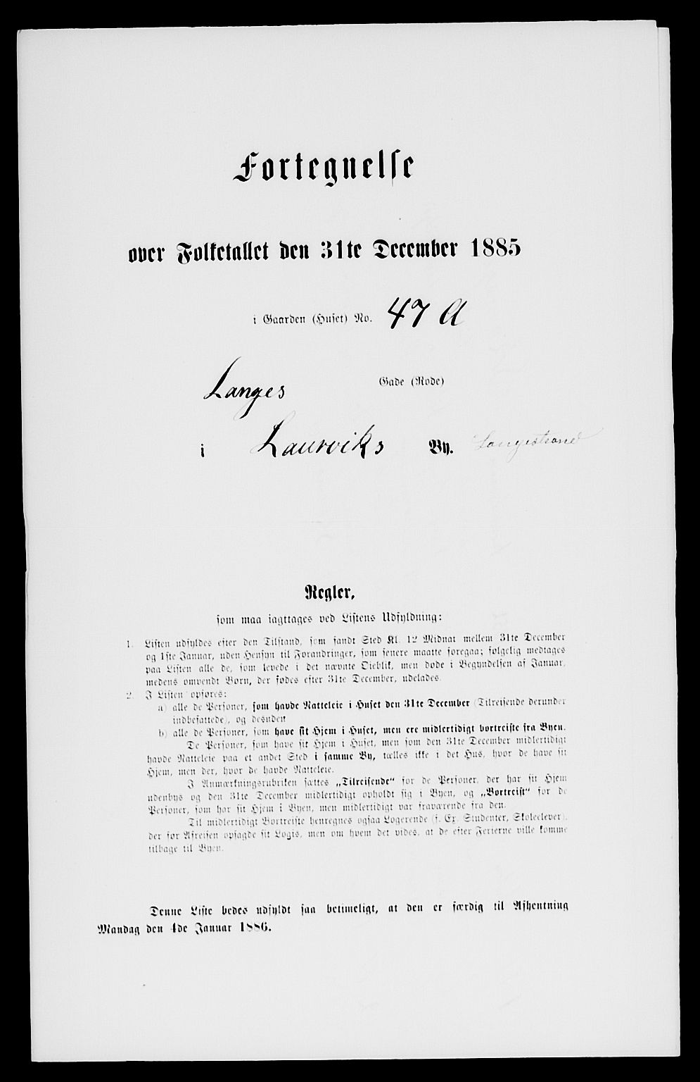 SAKO, 1885 census for 0707 Larvik, 1885, p. 1920