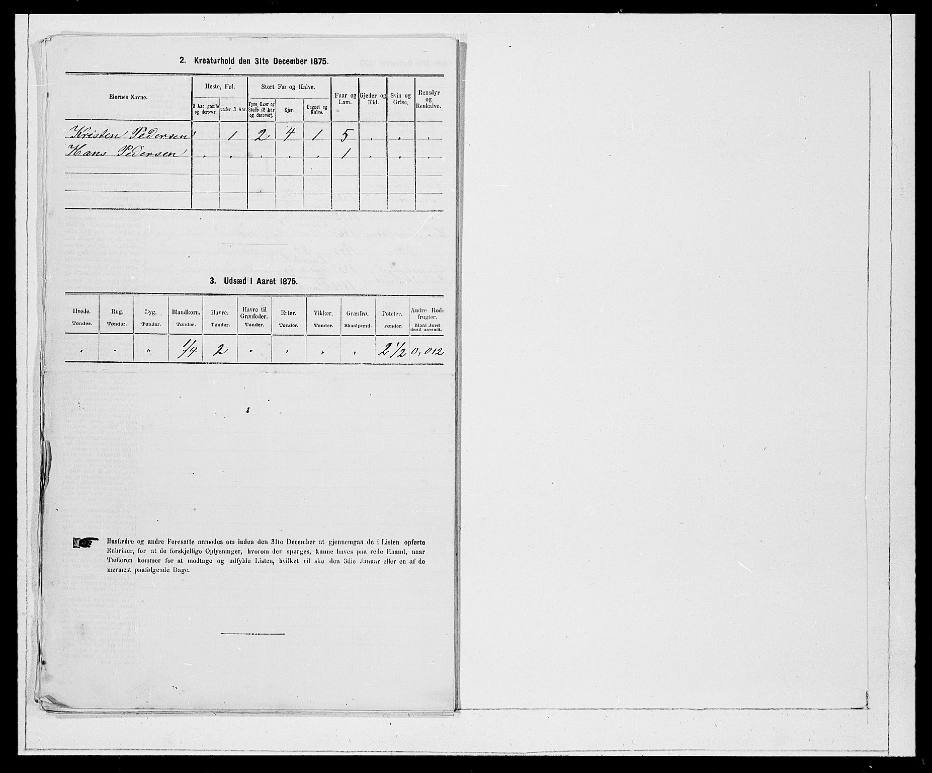 SAB, 1875 Census for 1442P Davik, 1875, p. 295