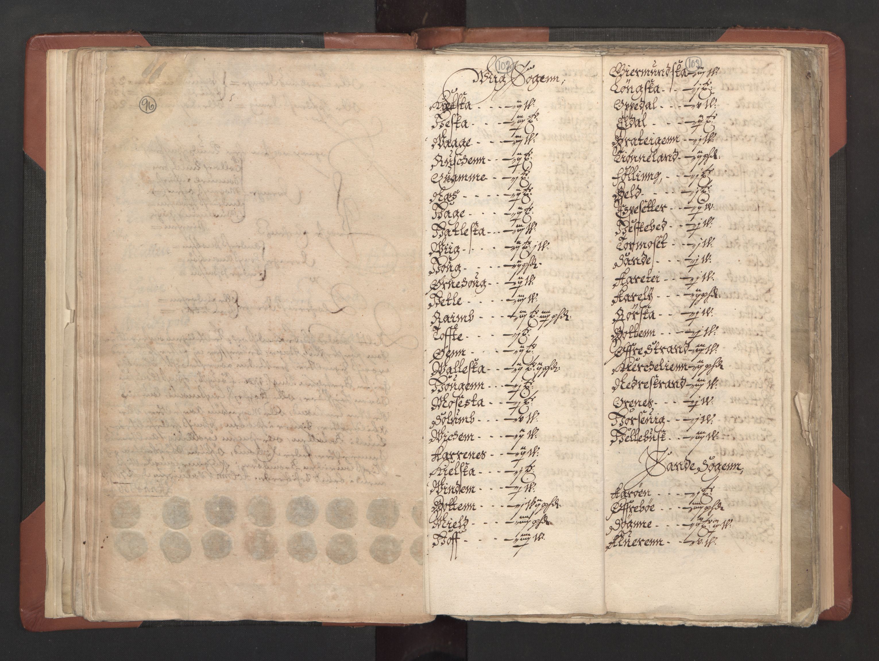 RA, Bailiff's Census 1664-1666, no. 15: Nordfjord fogderi and Sunnfjord fogderi, 1664, p. 102-103